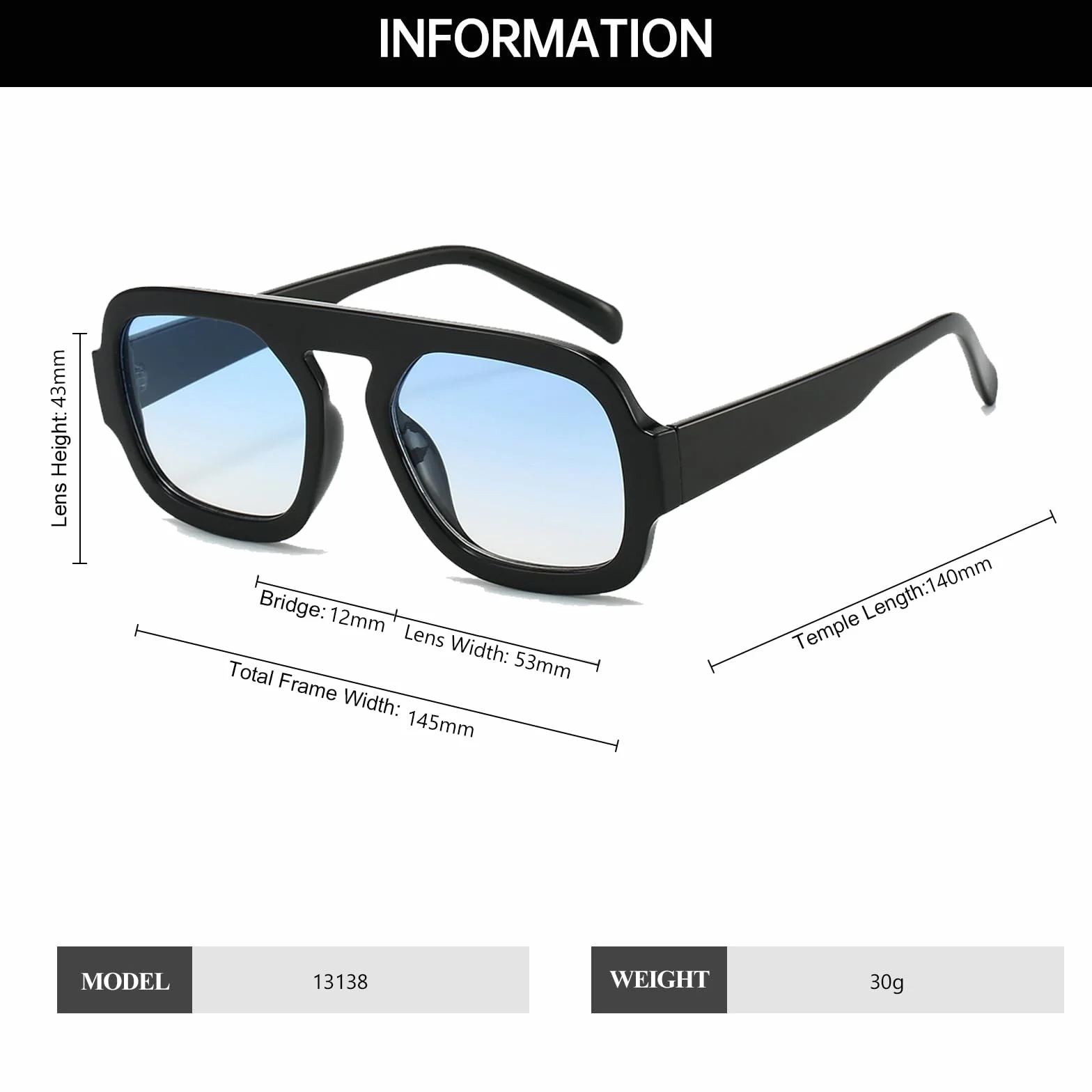 YAMEIZE Kwadratowe okulary przeciwsłoneczne retro 70S UV400