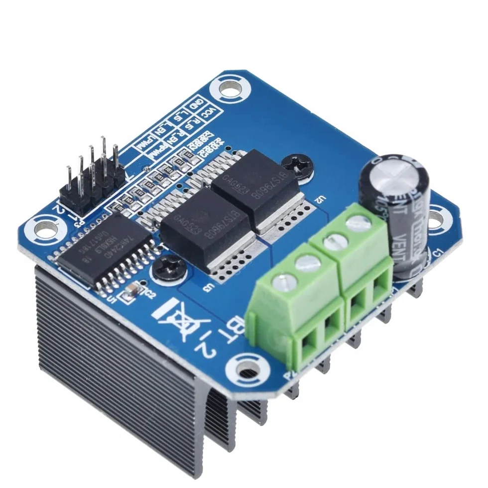 DollaTek BTS7960 modu? sterownika silnika o du?ej mocy 5,5 V do 27 V 43 A/modu? sterownika inteligentnego samochodu