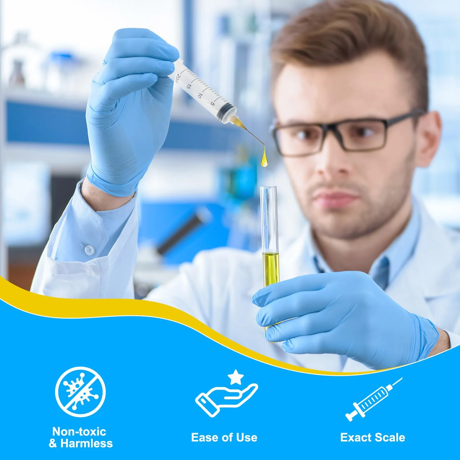 10 sztuk strzykawek 20 ml, strzykawka z tępą igłą, plastikowa strzykawka, strzykawka dozująca, strzykawka z siarą, strzykawka do iniekcji, do laboratorium, przemysłu, pomiaru przepływu, klej