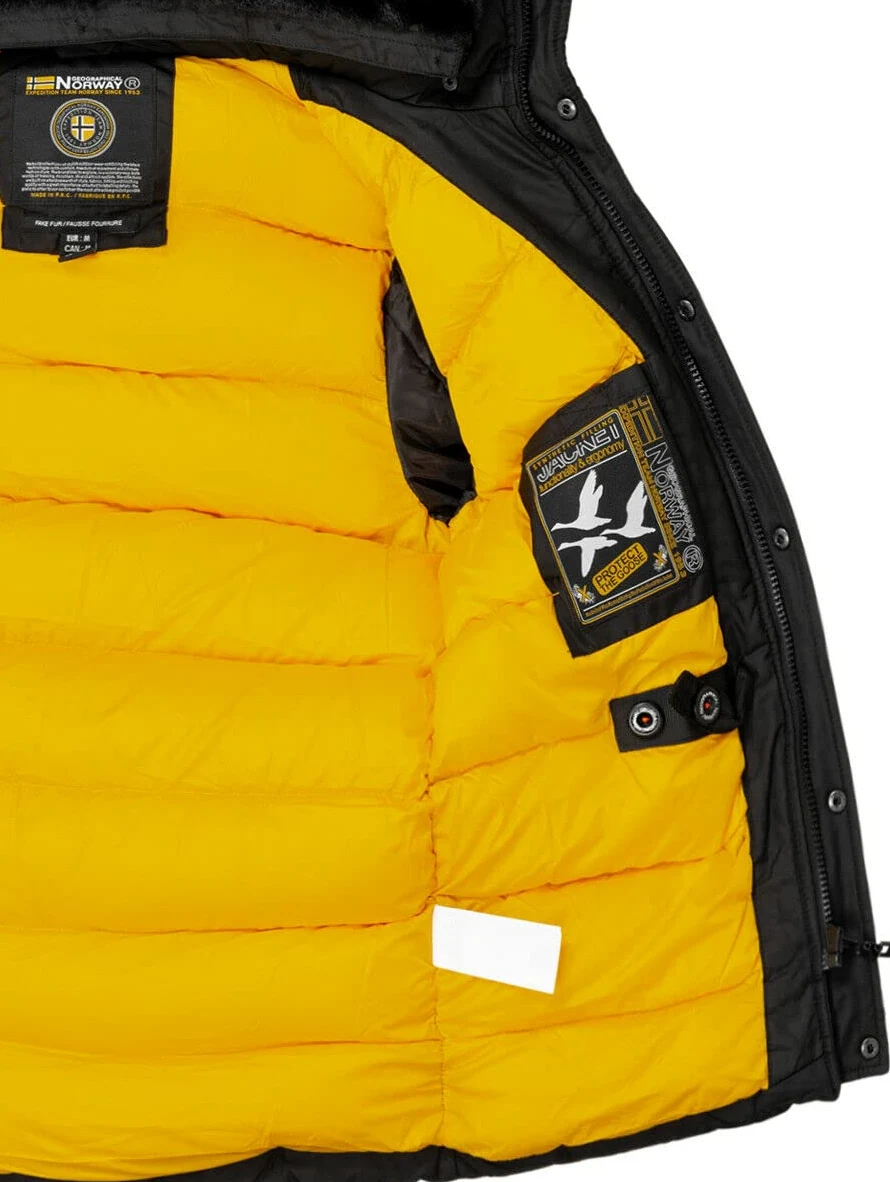 Geographical Norway Ciepła męska kurtka zimowa FVSB Parka Outdoor ACORE Luxus NARCIE