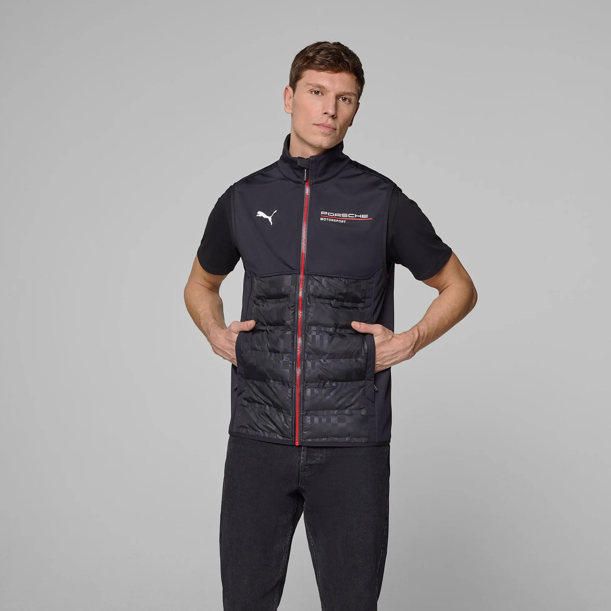 PUMA Porsche Motorsport męska kamizelka drużynowa czarna