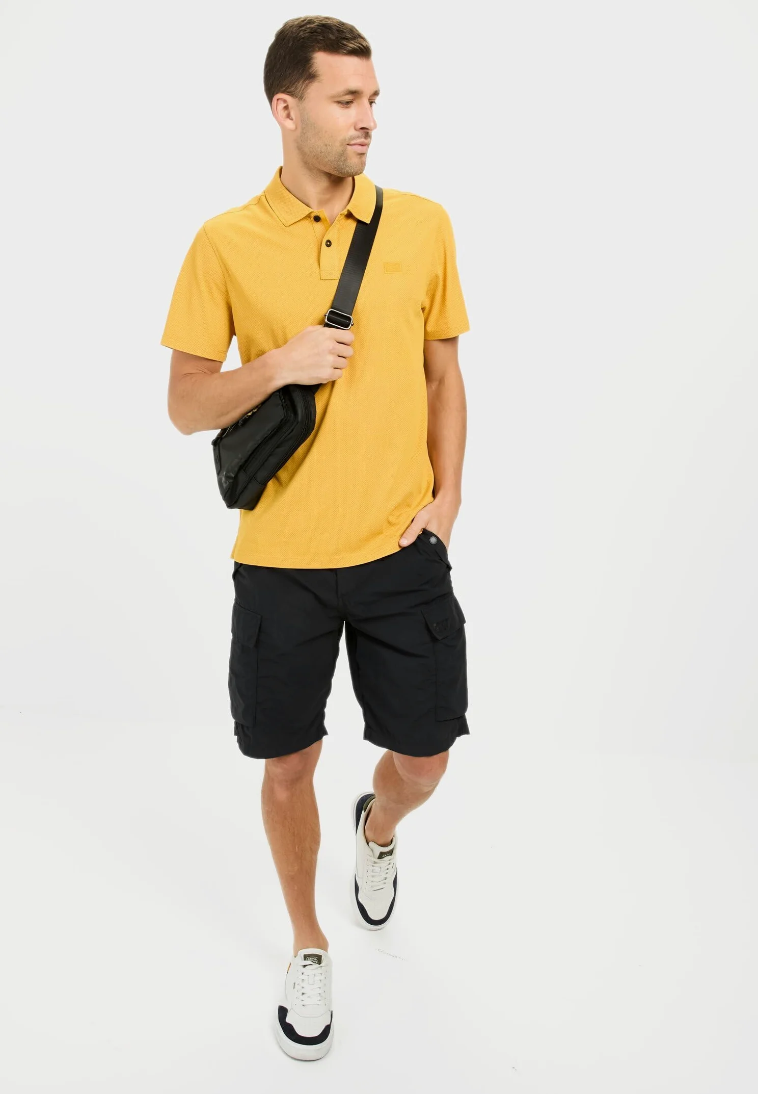 camel active Męska koszulka polo z krótkim rękawem z czystej bawełny, pomarańczowa, rozmiar XXL, pomarańczowy, XXL