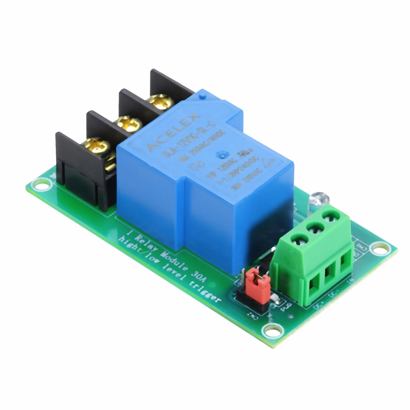 QUARKZMAN 1 szt. Jednokanałowy moduł przekaźnikowy DC 12 V tarcza przełącznika 30 A wysokiej lub niskiego wyzwalacza do elektroniki przemysłowej automatyki domowej