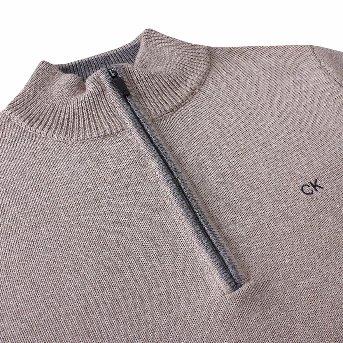 Calvin Klein Sweter meski 2025 Campus 1/2 Zip All Season Easy Care