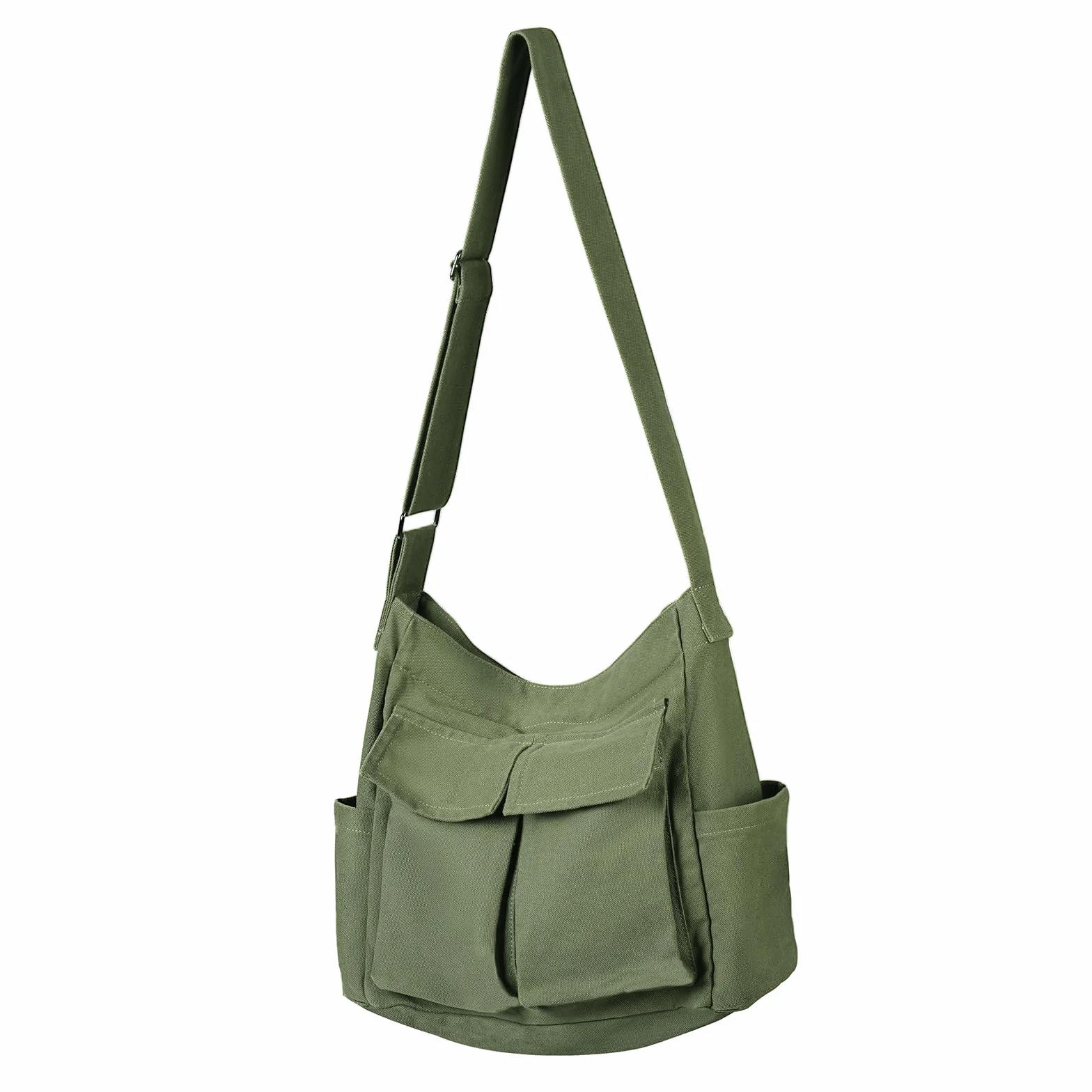 Torba listonoszka, duża, luźna, w stylu vintage, z wieloma kieszeniami, torba na ramię męska o dużej pojemności, na podróż, do pracy, szkoły, na zakupy, na co dzień
