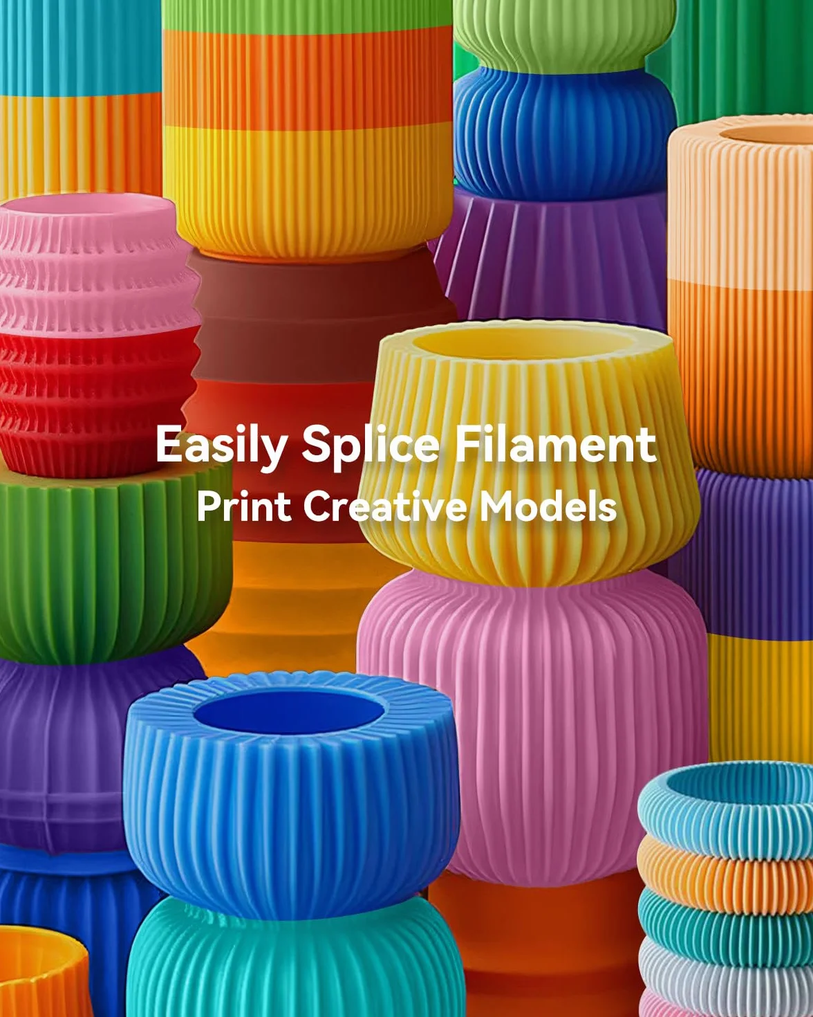 SUNLU Złącze filamentu 3D 1,75 mm 240°C PLA PETG ABS PA 200 szt.