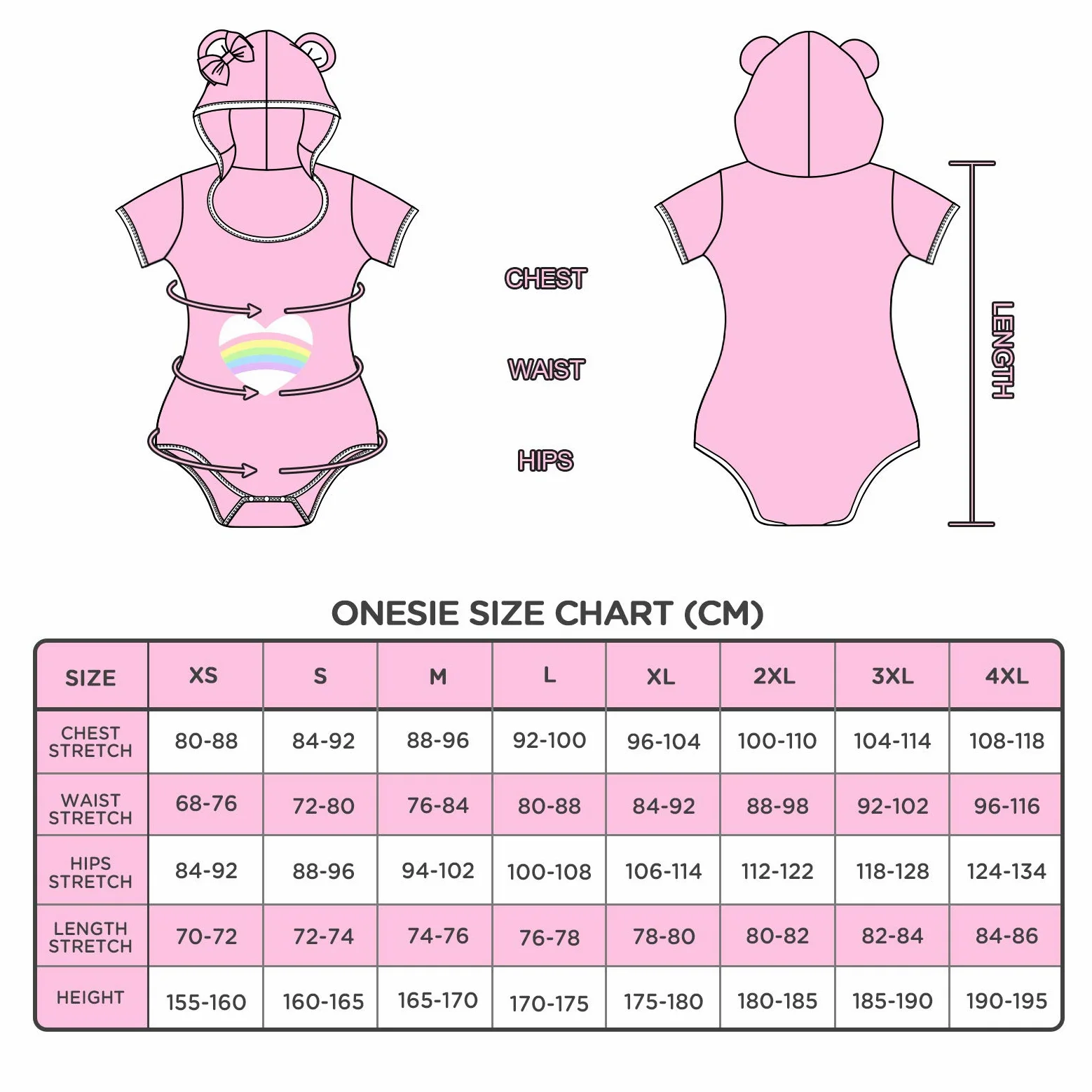LittleForBig Bawełniany śpioszki Onesie Piżama Bodysuit-Teddy Miś Onesie