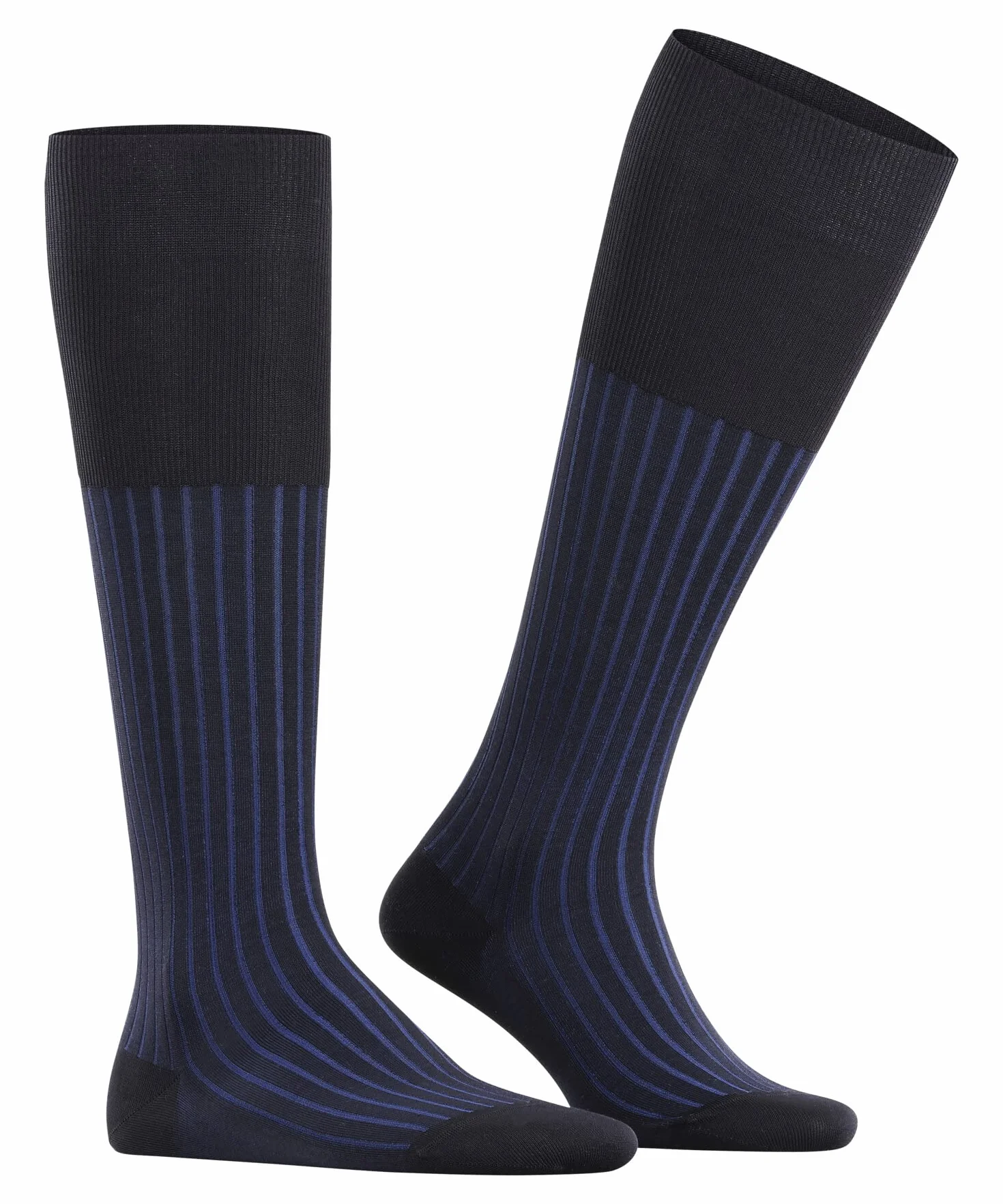 FALKE Mężczyźni Podkolanówki Shadow M Kh Bawełna długie z wzorem 1 Para, Niebieski Lupine 6360, 43-44
