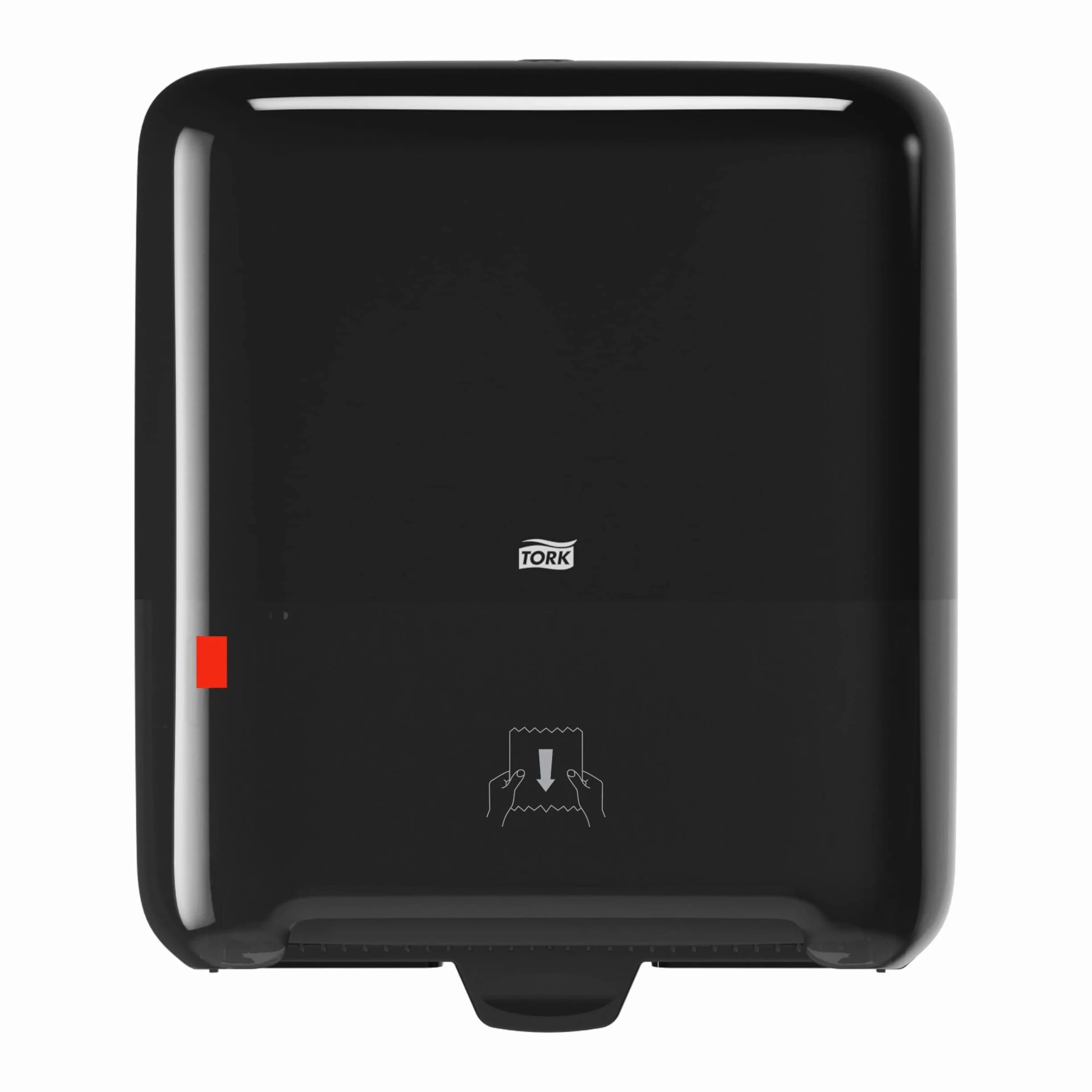 Tork Matic 551008 dozownik do ręczników papierowych H1, pojedynczy dozownik ze wskaźnikiem poziomu napełnienia, czarny