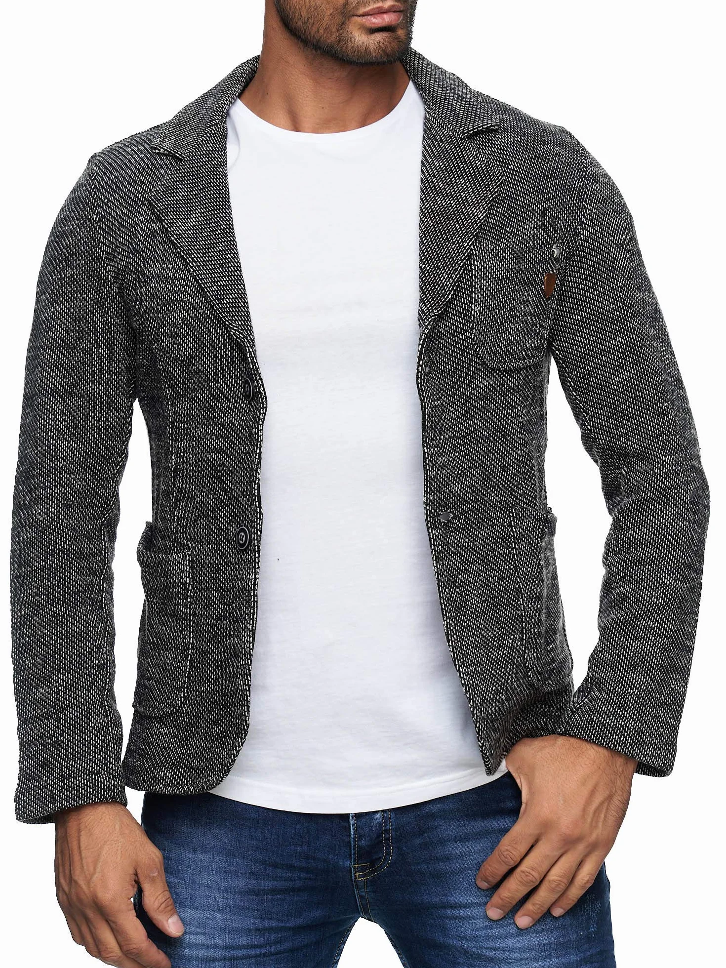 Reslad Męska marynarka sportowa kurtka marynarka slim fit rekreacyjna marynarka męska RS-1421