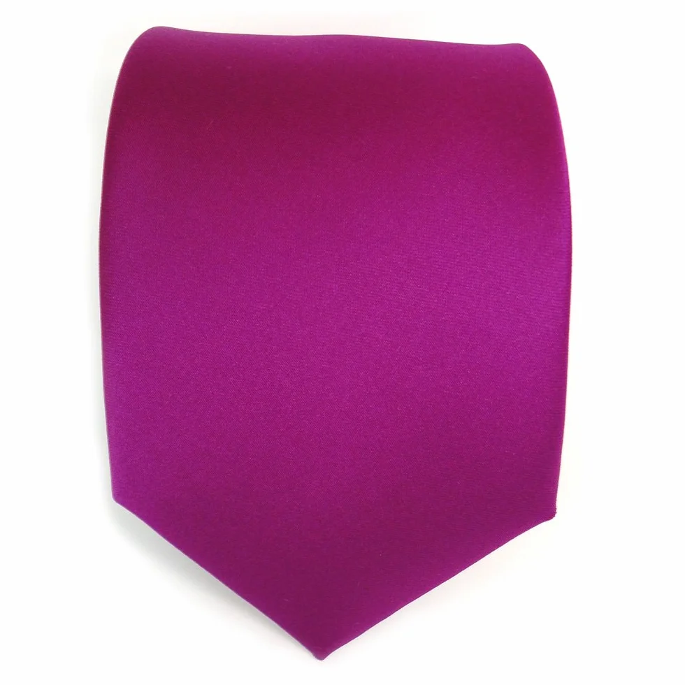 TigerTie Designerski satynowy krawat fioletowy magenta uniwersalny poliester - krawat, Fioletowy, size: ca. length 150 cm, width 8 cm
