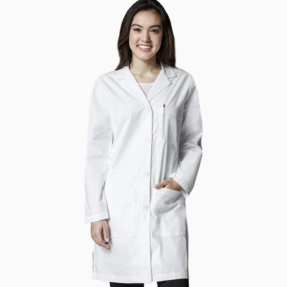 WonderWink 7402AWHTXS WonderLAB damski długi płaszcz laboratoryjny, biały, standardowy rozmiar XS