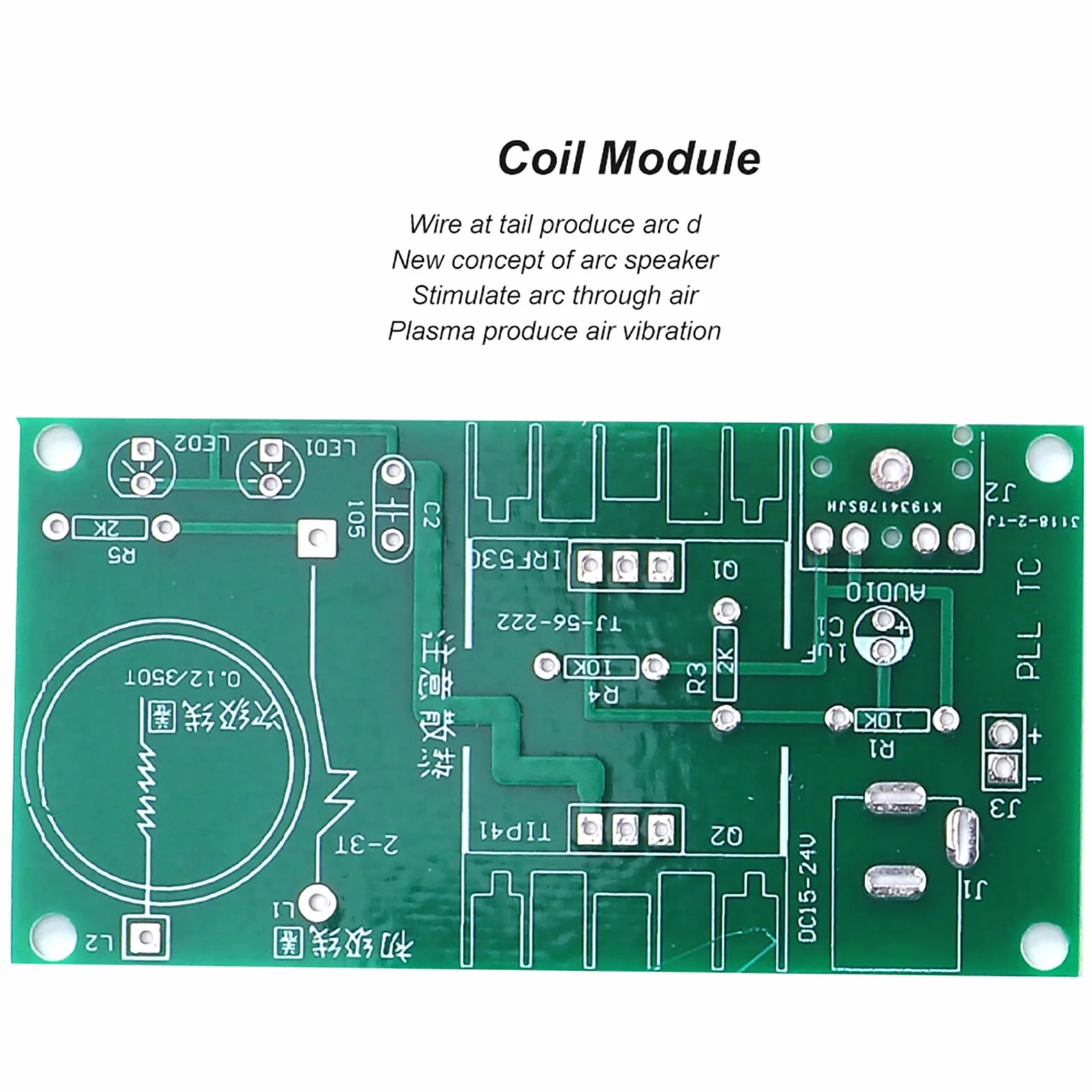 Moduł cewki tesli niezmontowany 15W DC 15-24V 2A Mini DIY głośnik plazmowy zestaw elektroniczny moduł cewki tesli projekt lutowania
