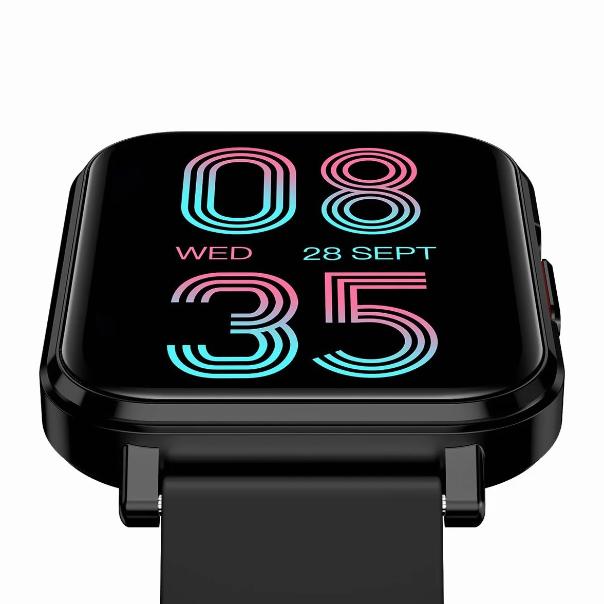 myPhone Watch LS wodoodporny, elegancki, sportowy, wytrzymały smartwatch, czarny, z dużą baterią do 10 dni, Czarny, 1.85, Pasek.