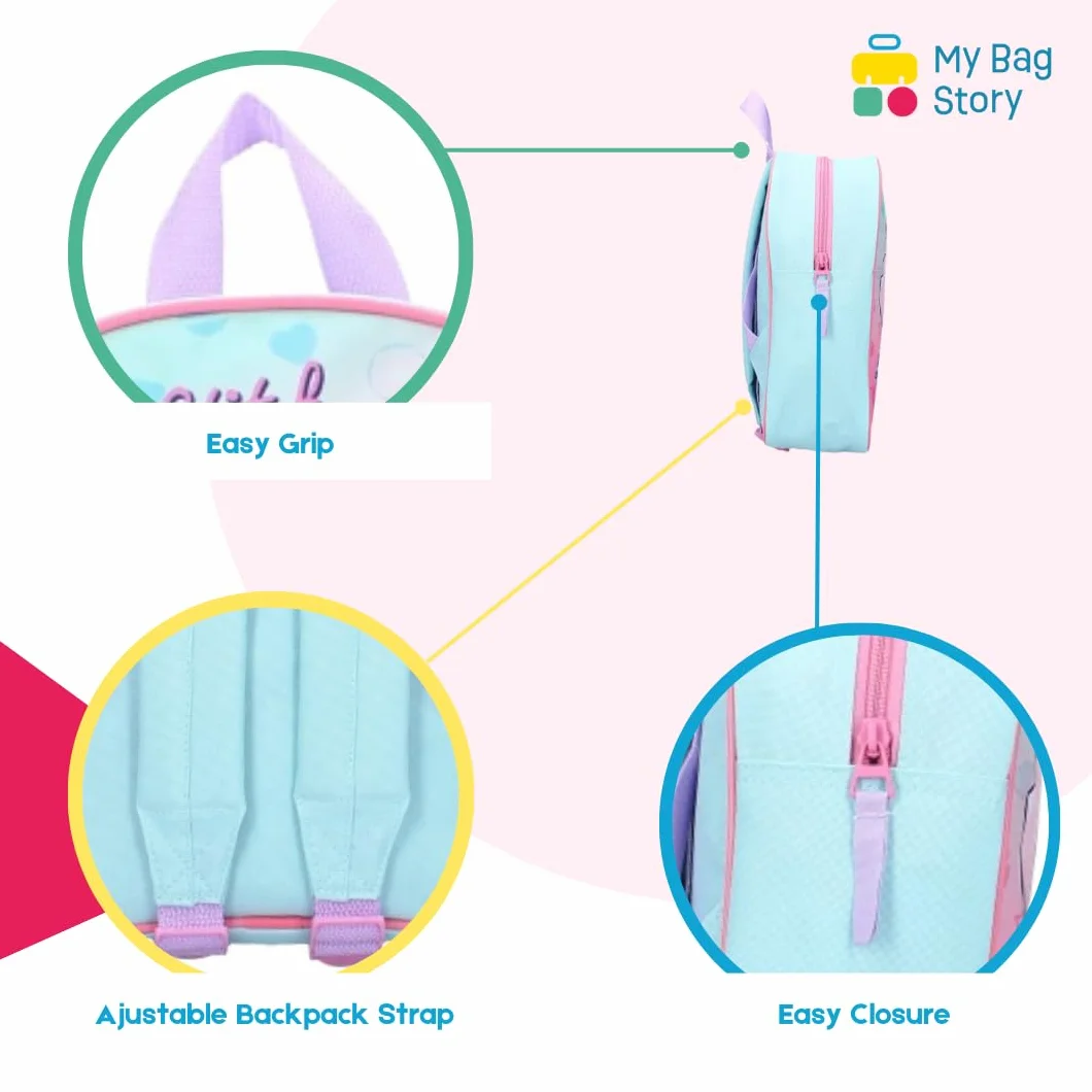 mybagstory - Plecak - Stitch - Niebieski - Dzieci - Szkoła - Przedszkole - Przedszkole - Żłobek - Tornister dziewczęcy - Rozmiar 29 cm - Regulowane ramiączka - Pomysł na prezent