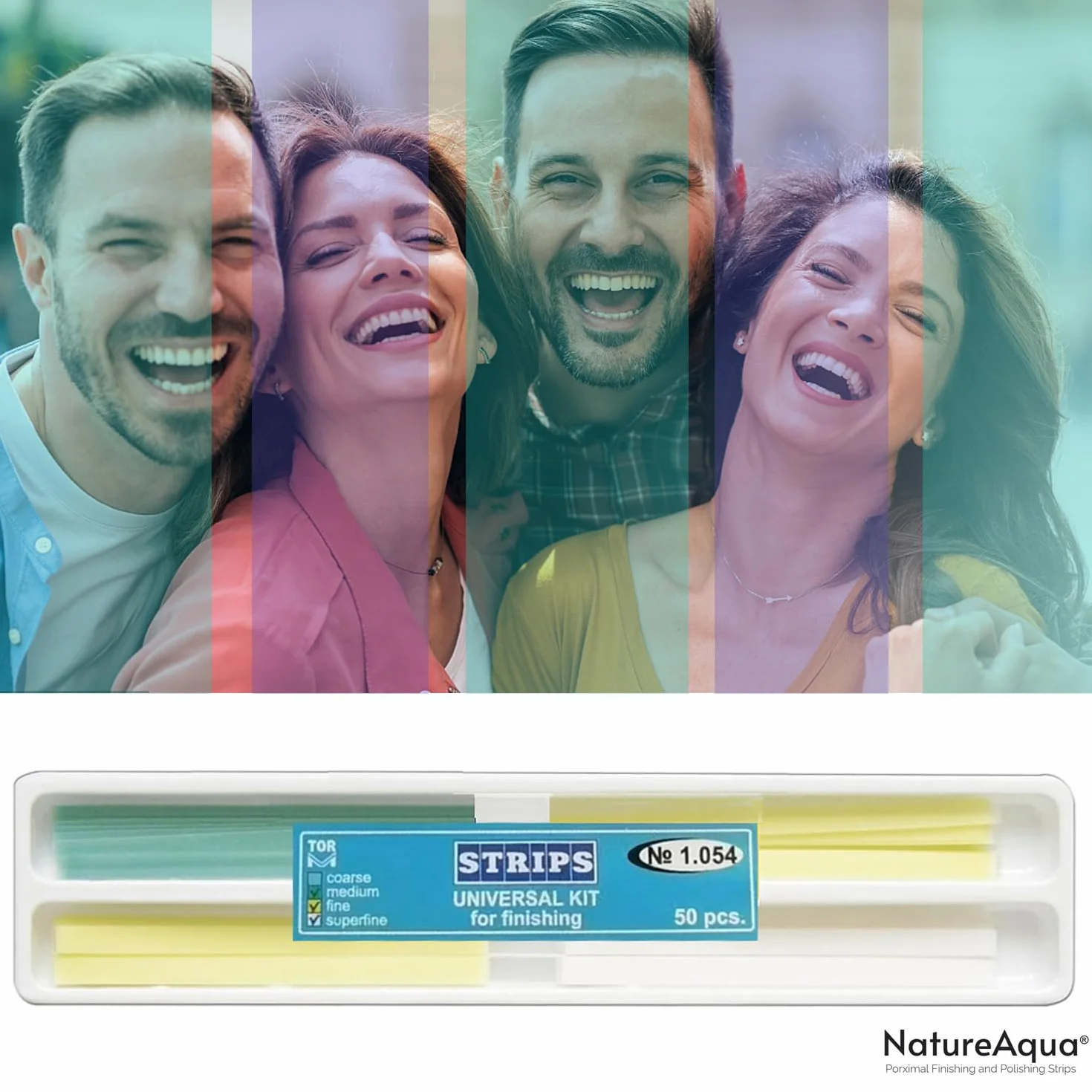 NatureAqua papier ścierny do polerowania zębów 4 mm narzędzie do szlifowania międzyzębowego 50 szt.