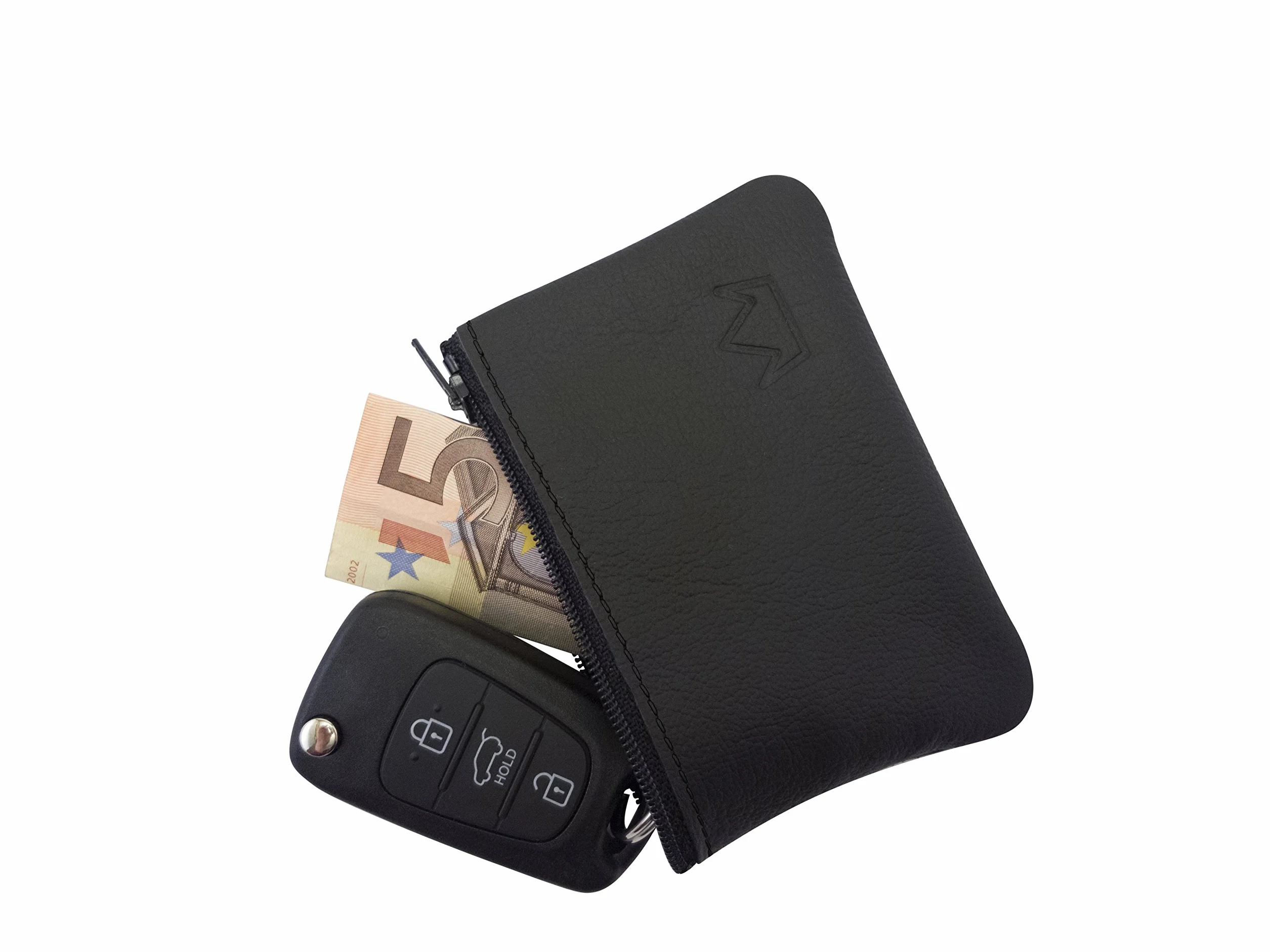 Lederprinz Etui na klucze z prawdziwej skóry Skóra Nappa 10.5 x 1 x 7 cm