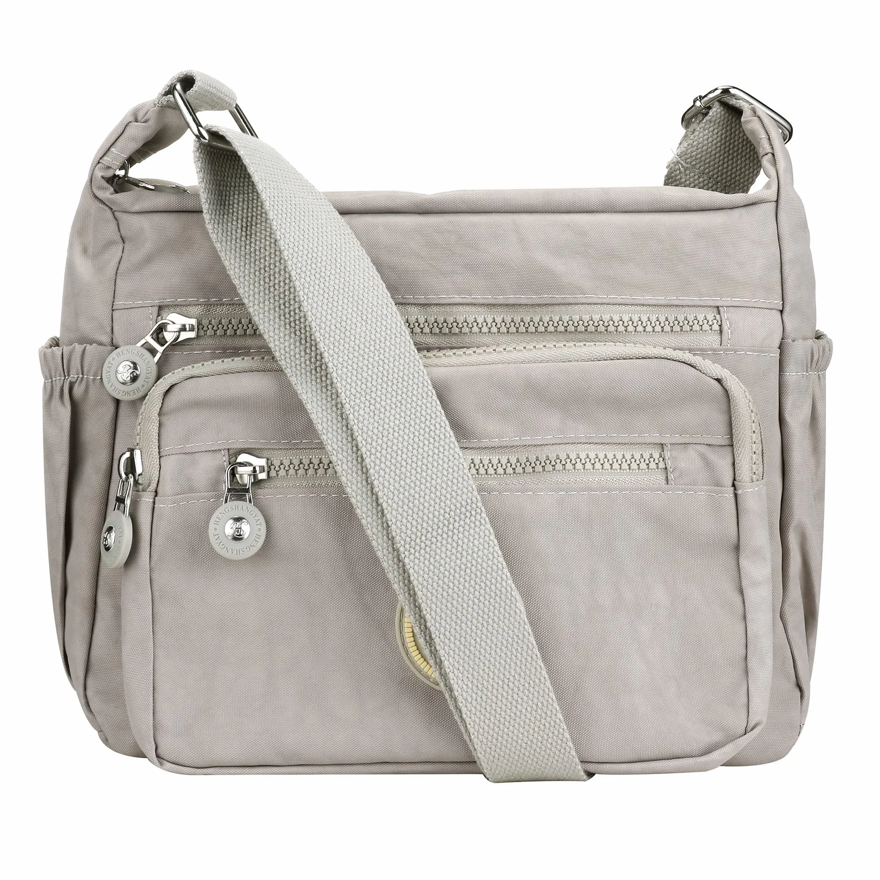 Damskie torebki wielokieszeniowe na co dzień torebki crossbody wodoodporne torby na ramię sakiewka panieńskie torebki crossbody boczne, Szary, Rozmiar Uniwersalny