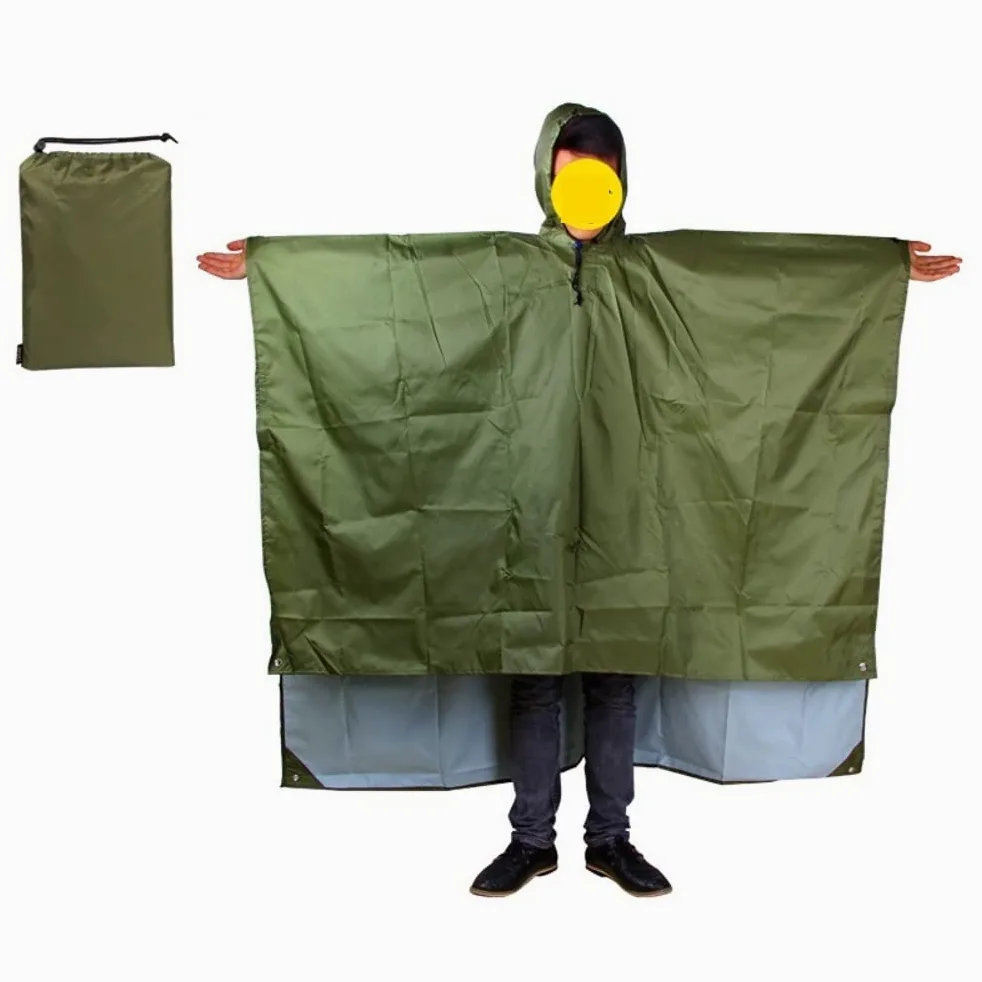 Plecak przeciwdeszczowy 3 w 1 pokrowiec przeciwdeszczowy płaszcz przeciwdeszczowy Outdoor alpinizm wycieczka pokrowiec przeciwdeszczowy Poncho płaszcz przeciwdeszczowy namiot kempingowy mata (Color :
