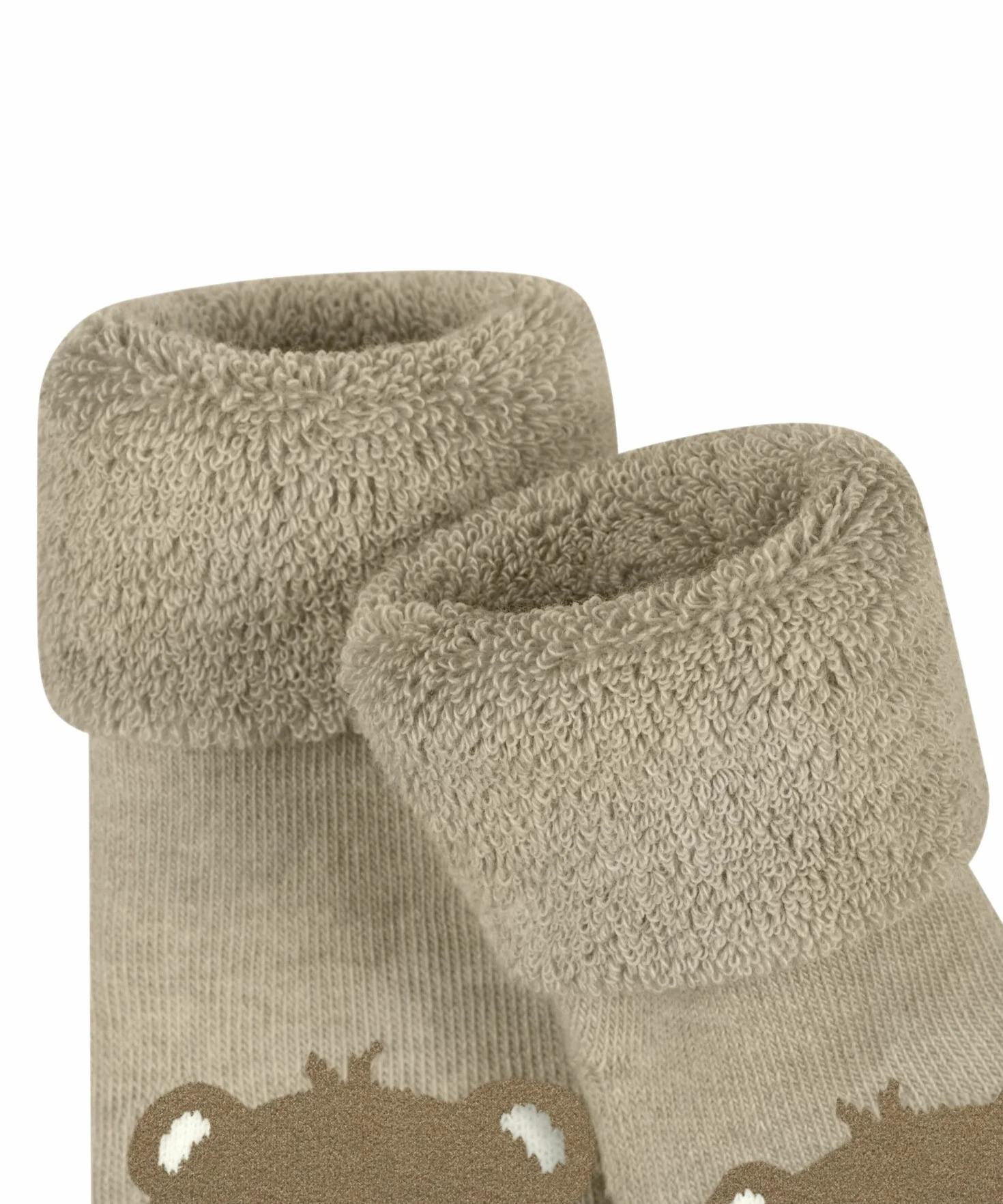 FALKE Uniseks - niemowlęta Skarpety Baby Bear B So Bawełna na prezent 1 Para, Beżowy Sand Melange 4650, 62-68