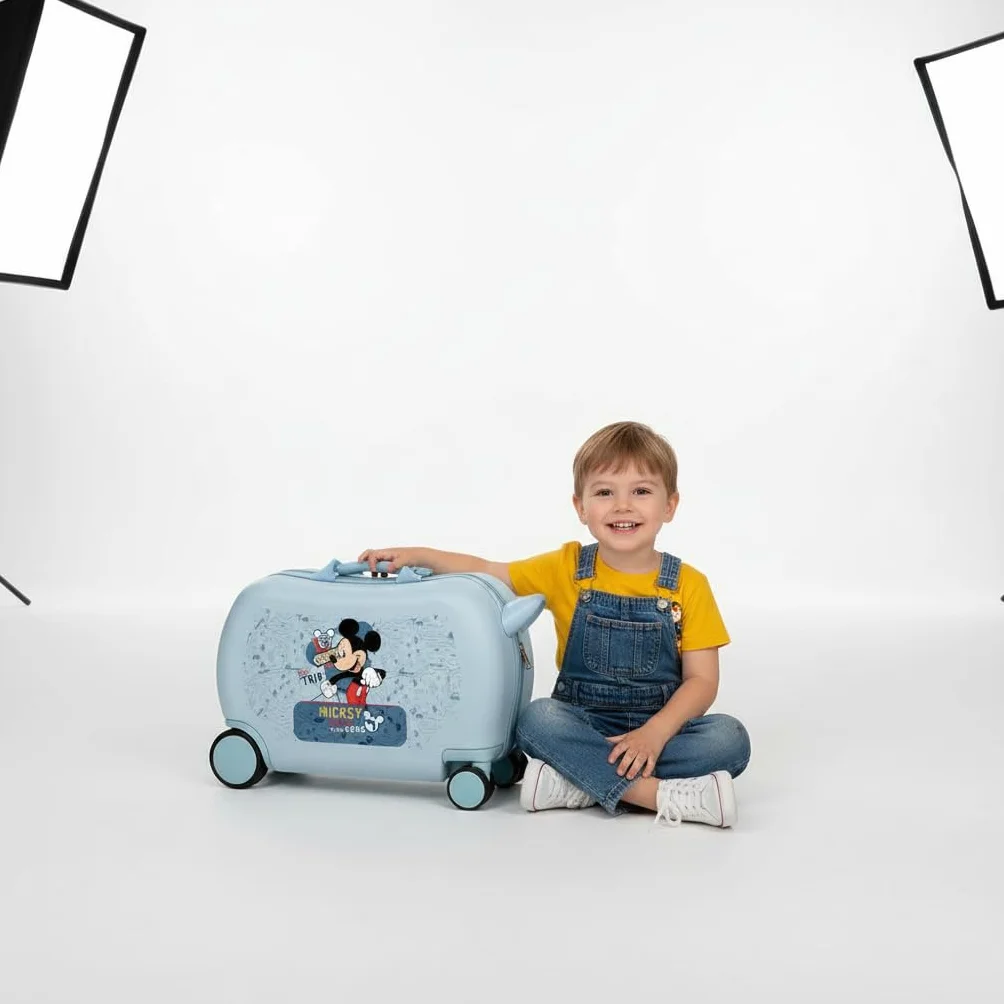 Joumma Disney Mickey Road Trip walizka dziecięca niebieska 45 x 31 x 20 cm twarda ABS 24,6 l 1,8 kg 4 koła bagaż podręczny, Niebieski, walizka dziecięca