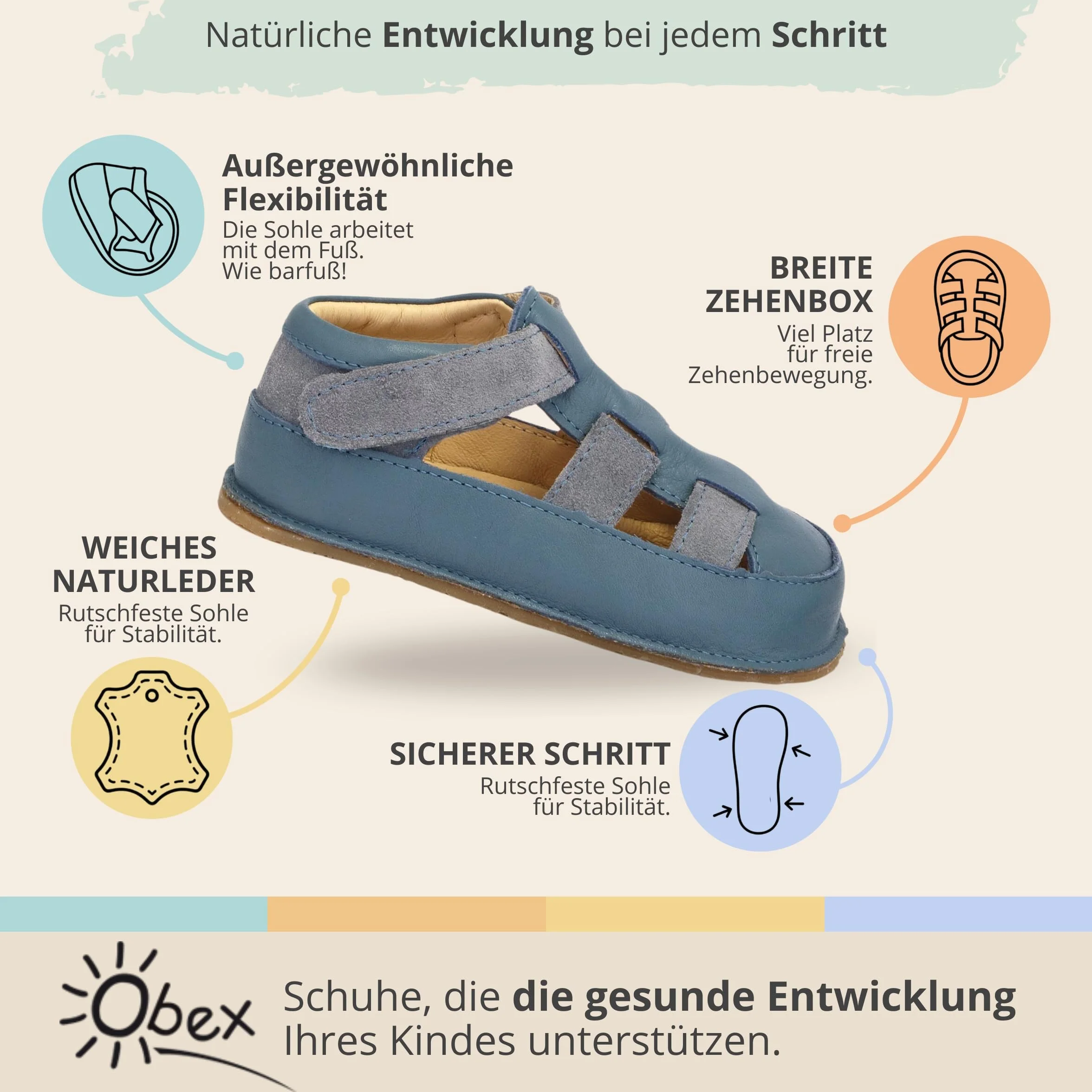 Obex Kapcie dziecięce dla chłopców i dziewczynek, skórzane, antypoślizgowe pantofle, miękkie, do nauki chodzenia, dla małych dzieci, do przedszkola EU 19-32