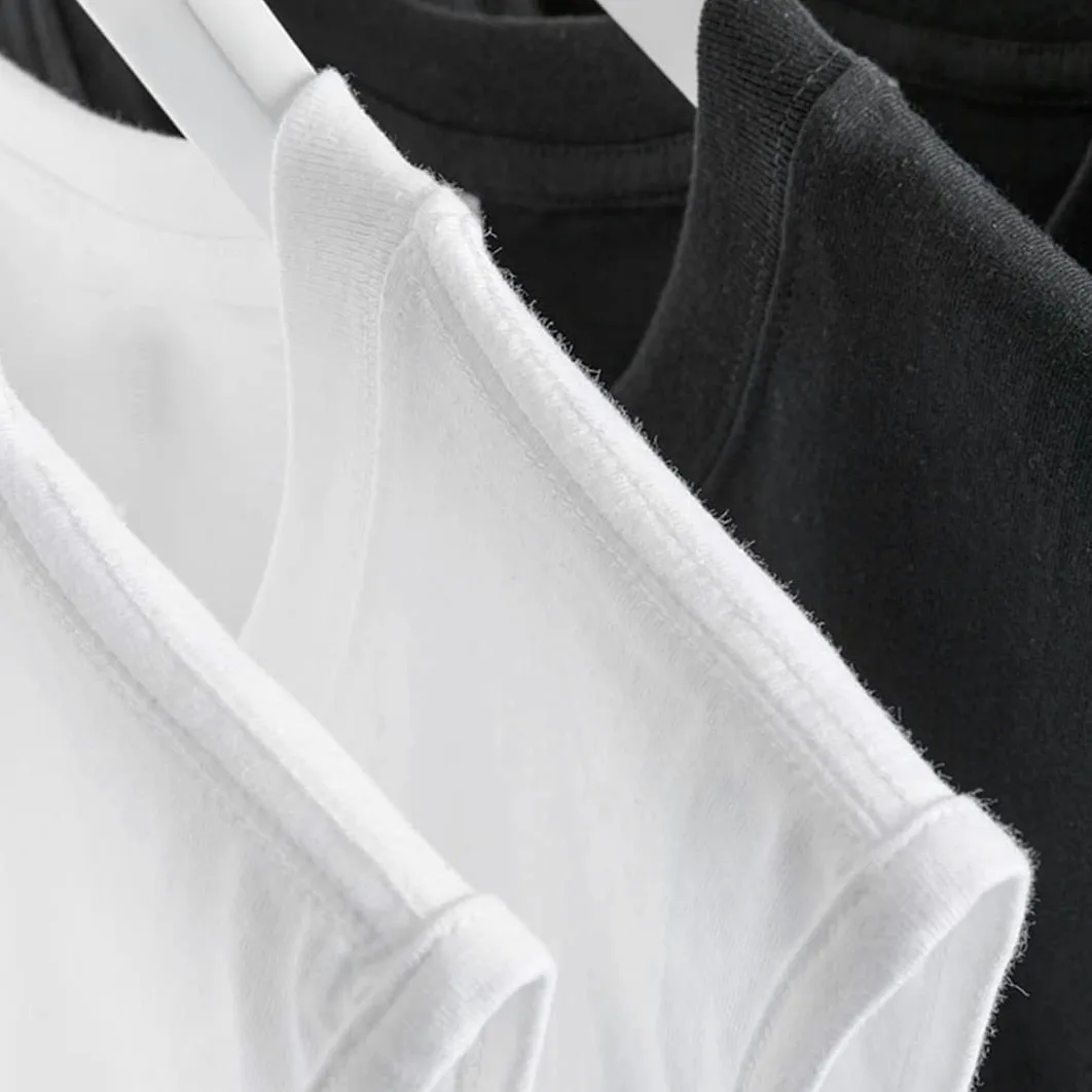Męskie koszulki bez rękawów Kamizelka Casual Tank Tops, Biało-biały, M