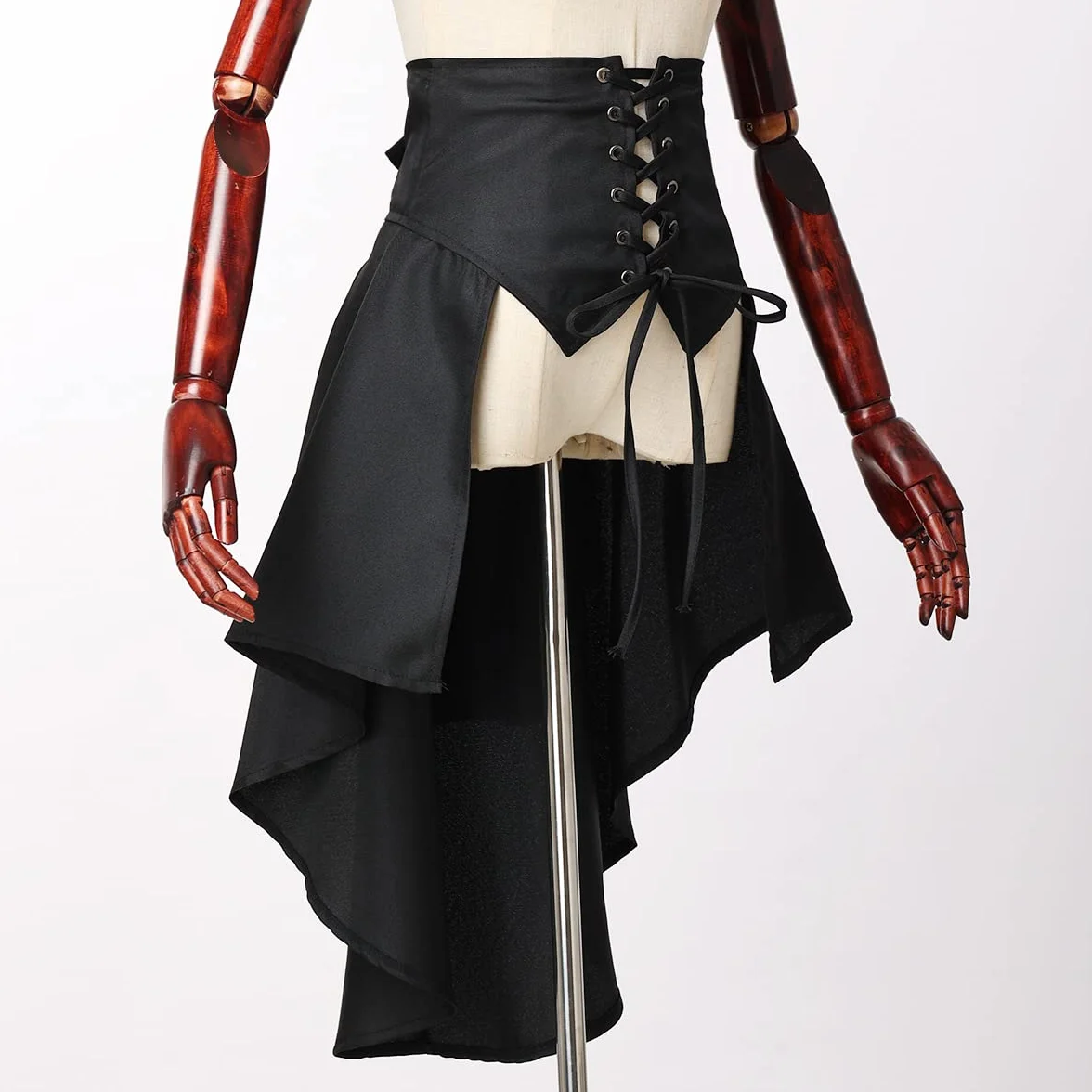 COSDREAMER Steampunk damskie spódnice pas biodrowy dla kobiet falbany piracki gorset kostiumy