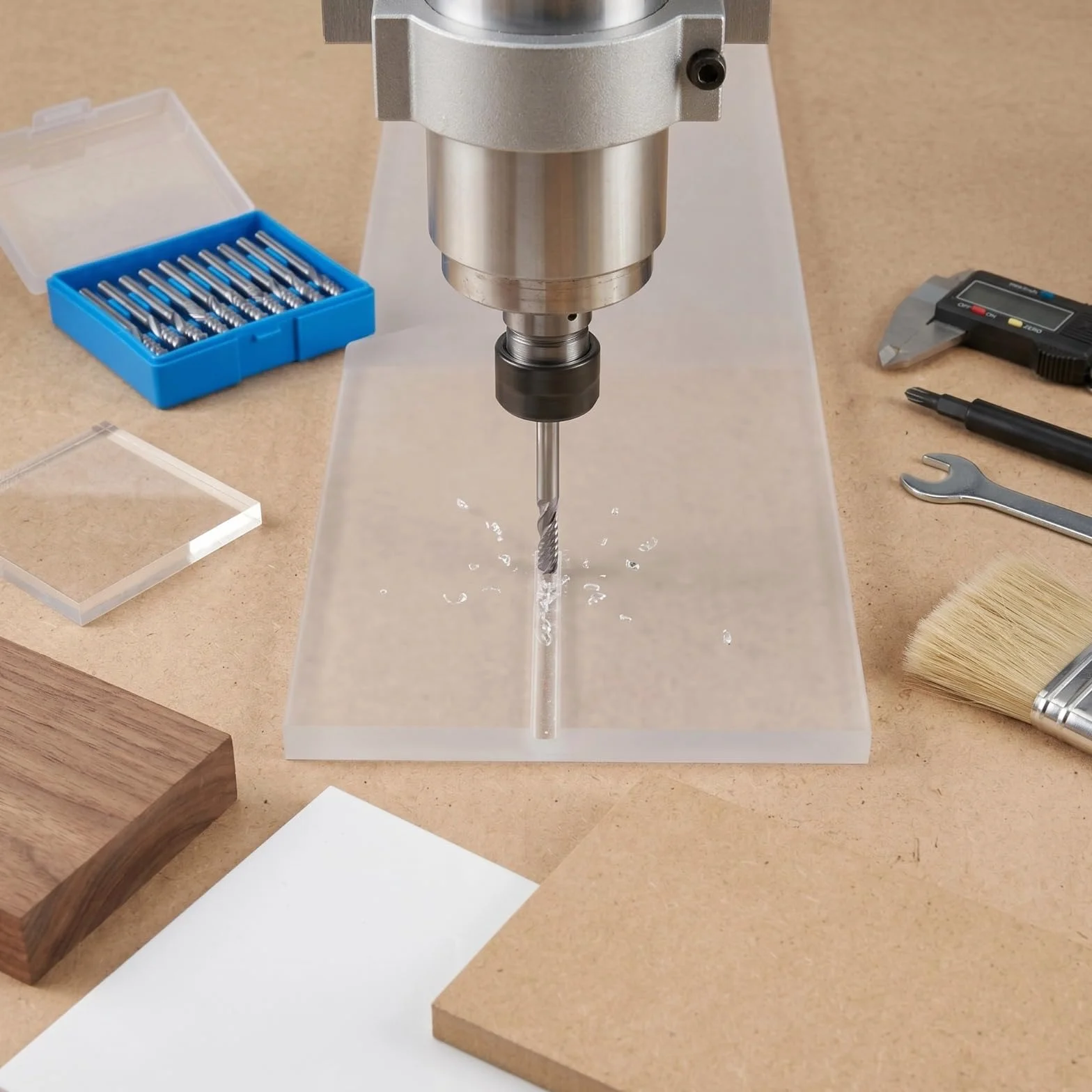 10 szt. frezy z wolframu z węglików spiekanych drobne frezy CNC obrotowe frezowanie zestaw bitów do cięcia drewna akrylowego 3,175 x 15 mm