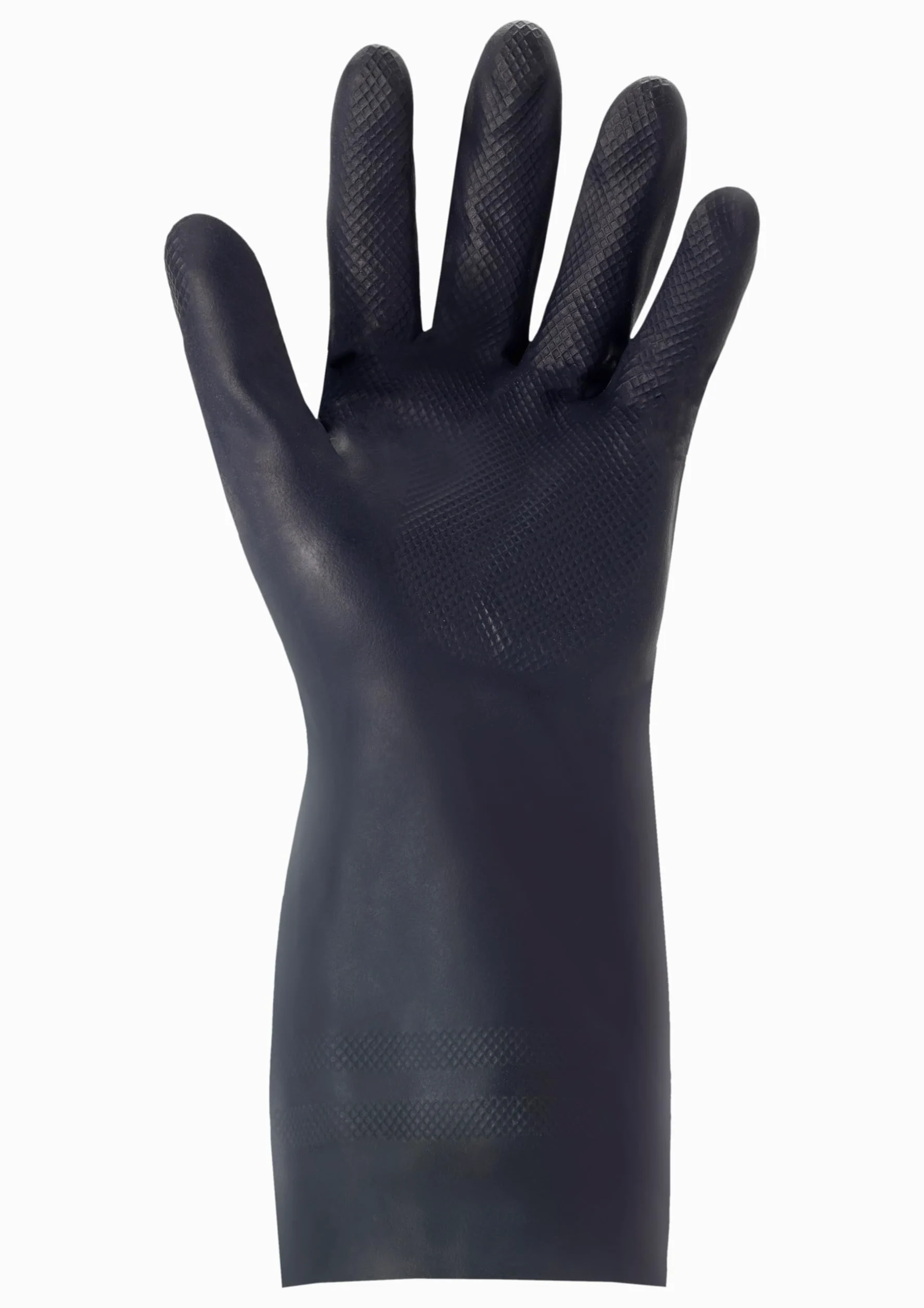 Ansell Alphatec 29-500 Rękawiczki Ochrona chemiczna w neoprenu, bardzo wysoka odporność chemikalia i niebezpieczne płyny, rękawiczka męska, czarna, rozmiar M (12 par)