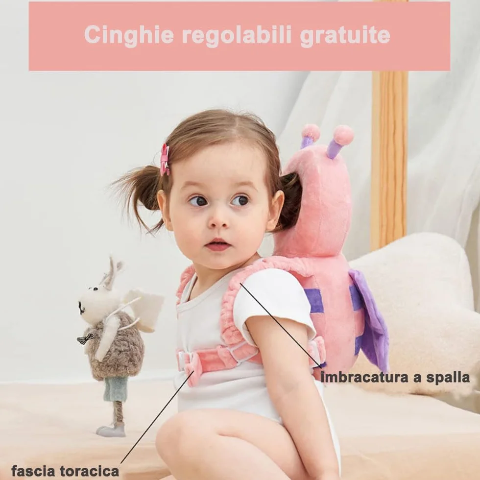 Zagłówek zapobiegający upadkowi dziecka, poduszka ochronna do chodzenia dziecka, plecak dla dziecka, głowa antykolizyjna dziecka, czapka zapobiegająca upadkowi chodzeniu