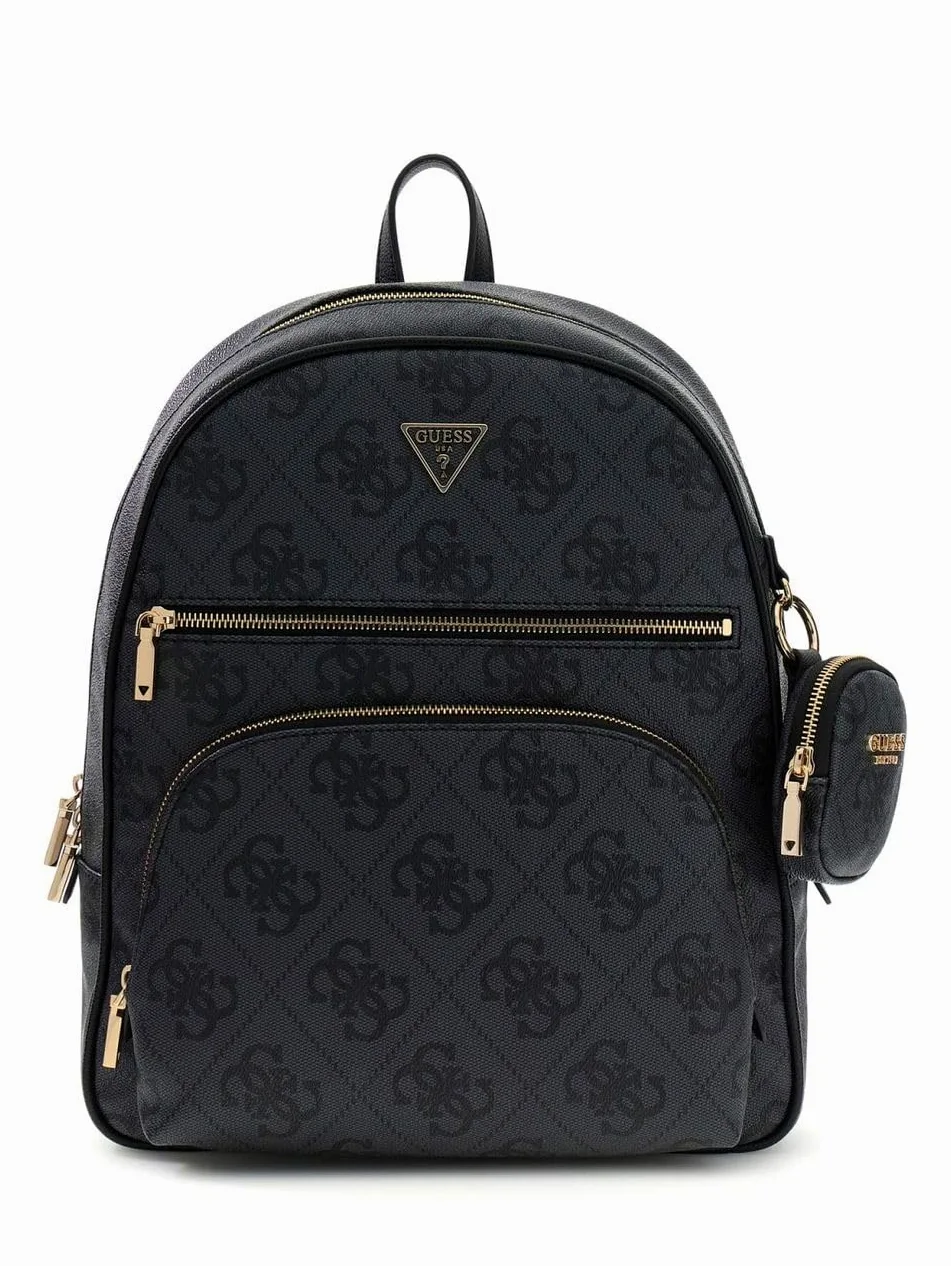 GUESS Power Play II Tech Backpack Coal Logo plecak rekreacyjny na laptopa ciemnoszary