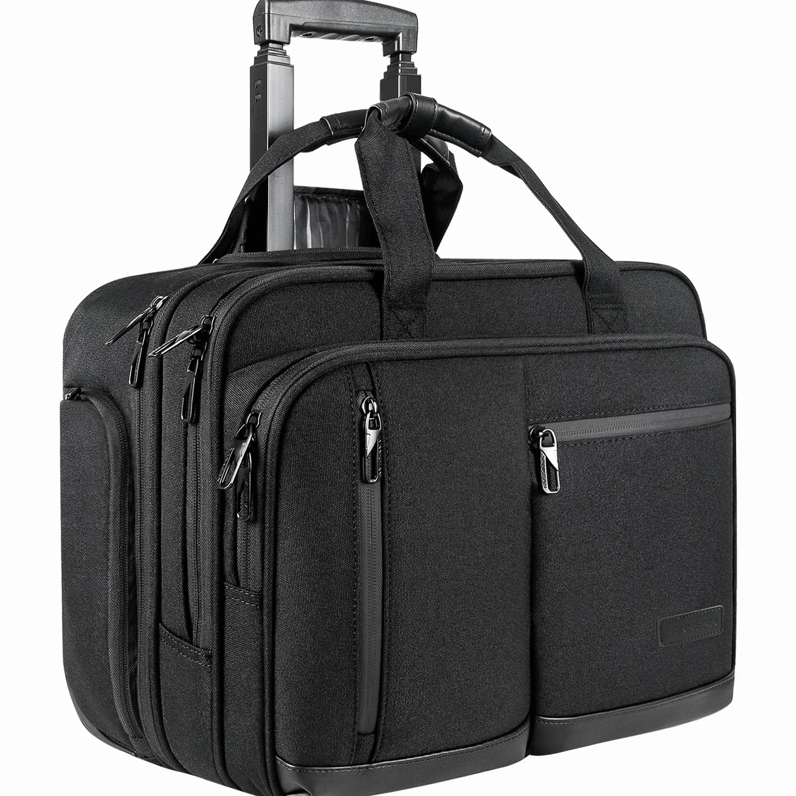 VANKEAN Torba na laptopa 17,3" wodoodporna z kieszeniami RFID czarna