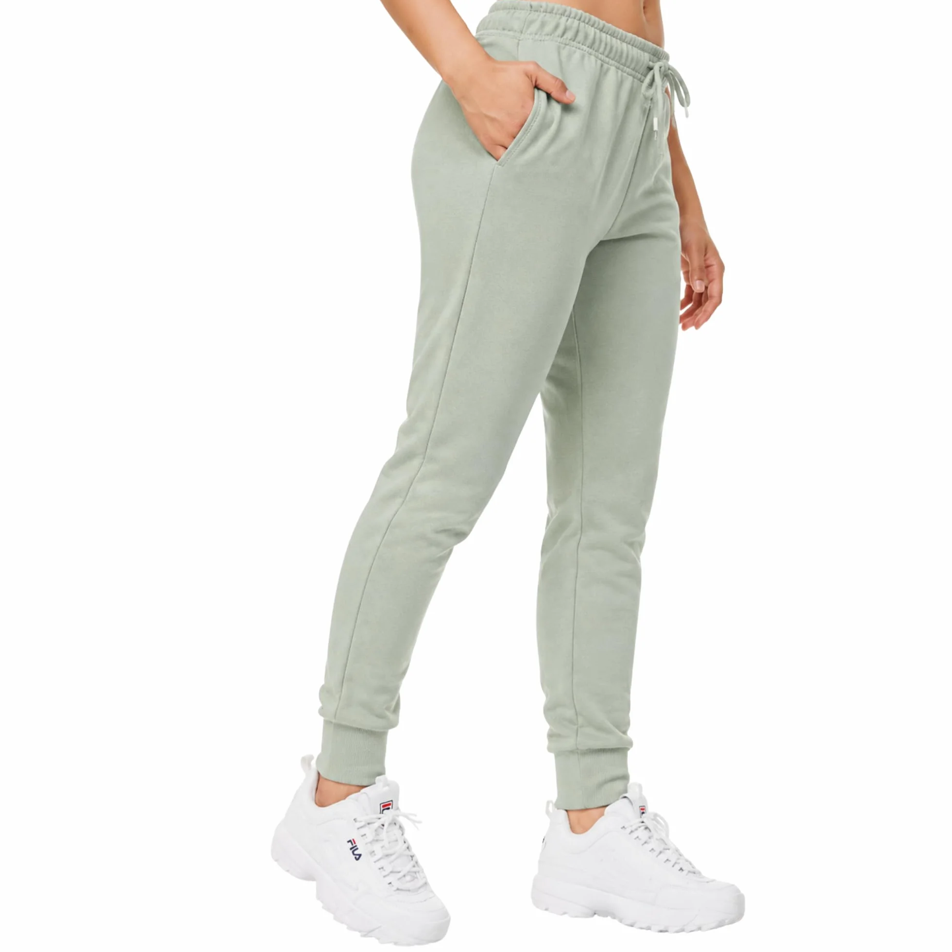 ROSS CAMP Damskie spodnie do biegania bawełniane slim fit