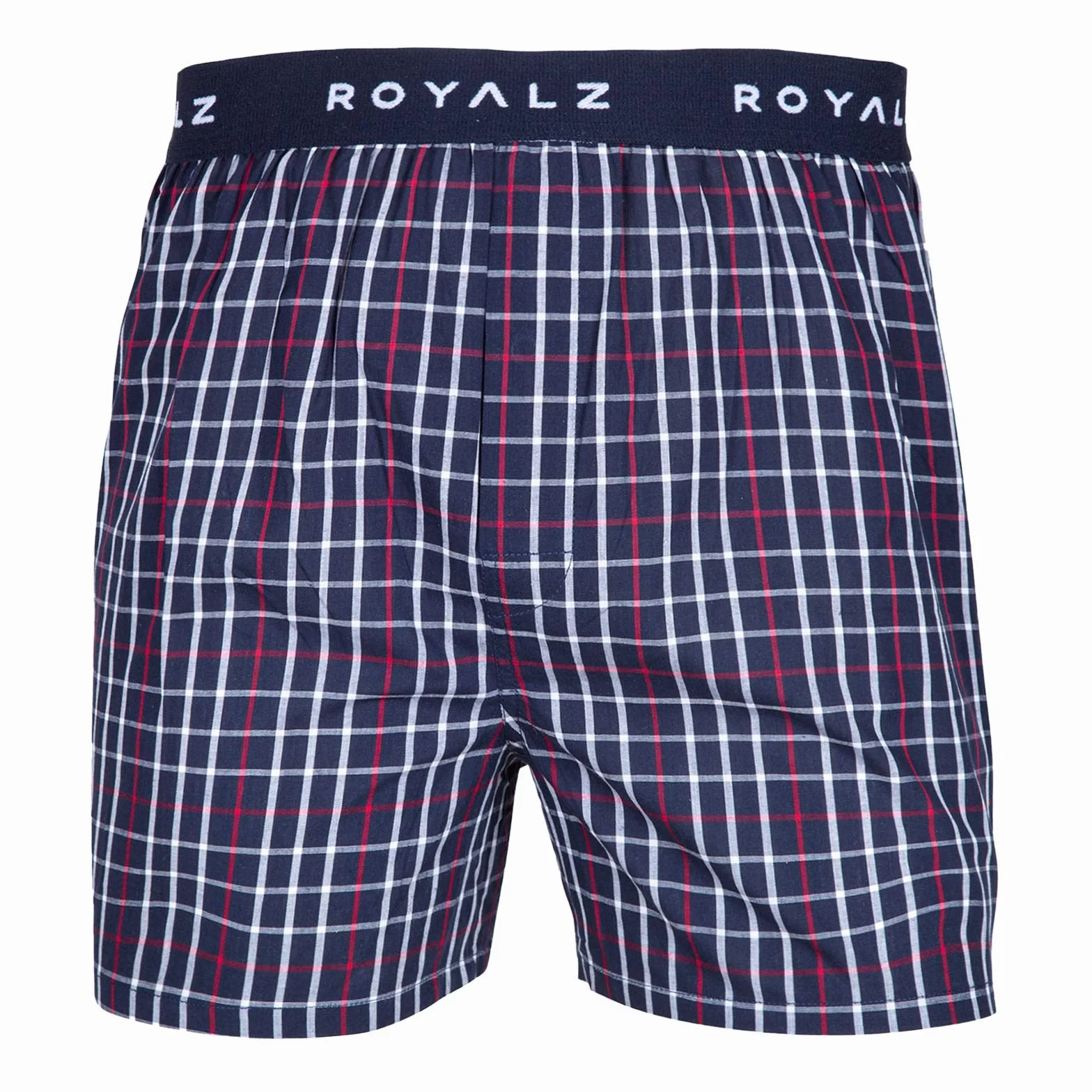 ROYALZ Zestaw 5 par bokserek w stylu amerykańskim dla mężczyzn, majtki w kratkę, niebieskie, klasyczne, zestaw 5 sztuk, bielizna dla chłopców