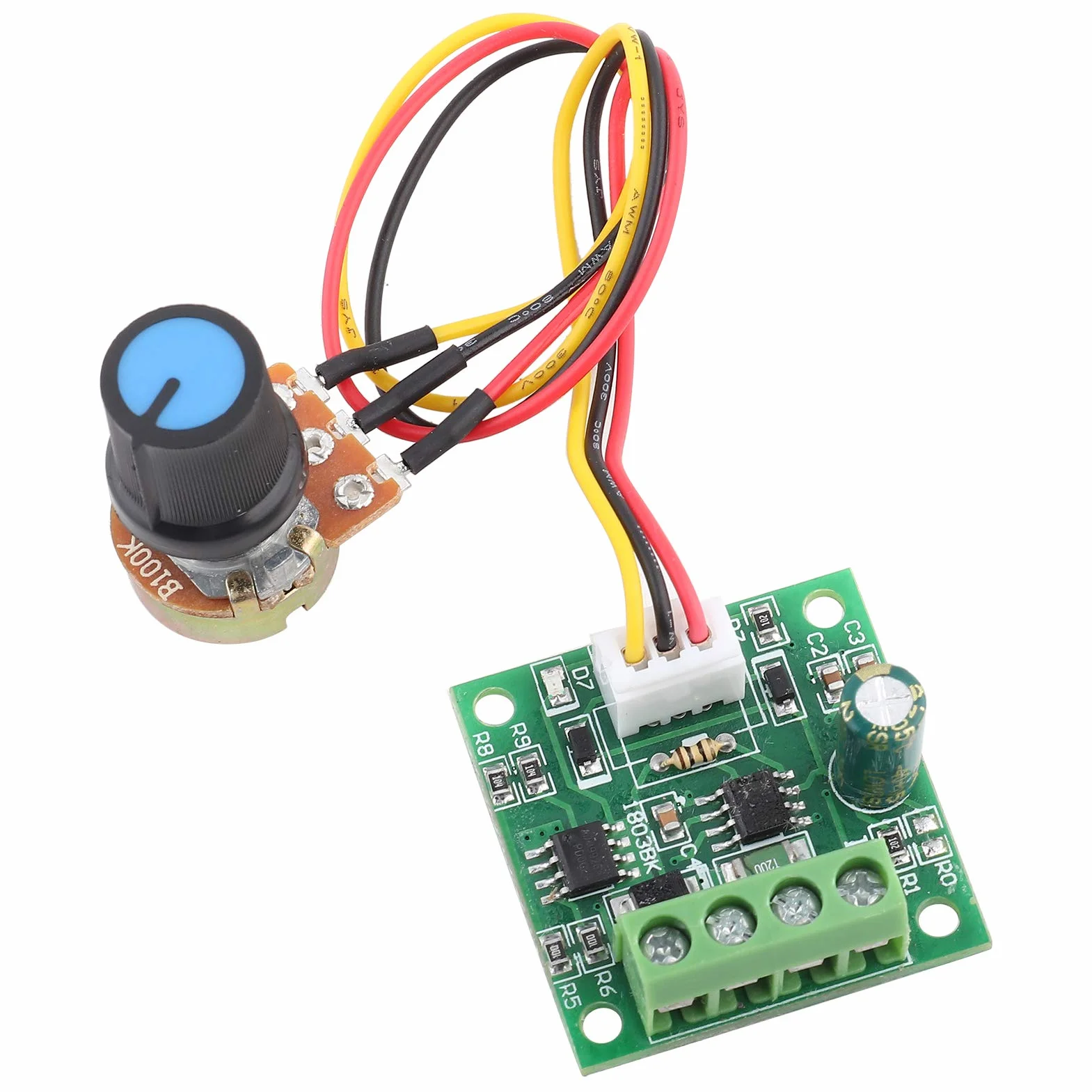 1803BW DC Motor Controller (PWM), 1,8 V 3 V 5 V 6 V 12 V 2 A DC kontroler silnika bez potencjometru przełącznika)