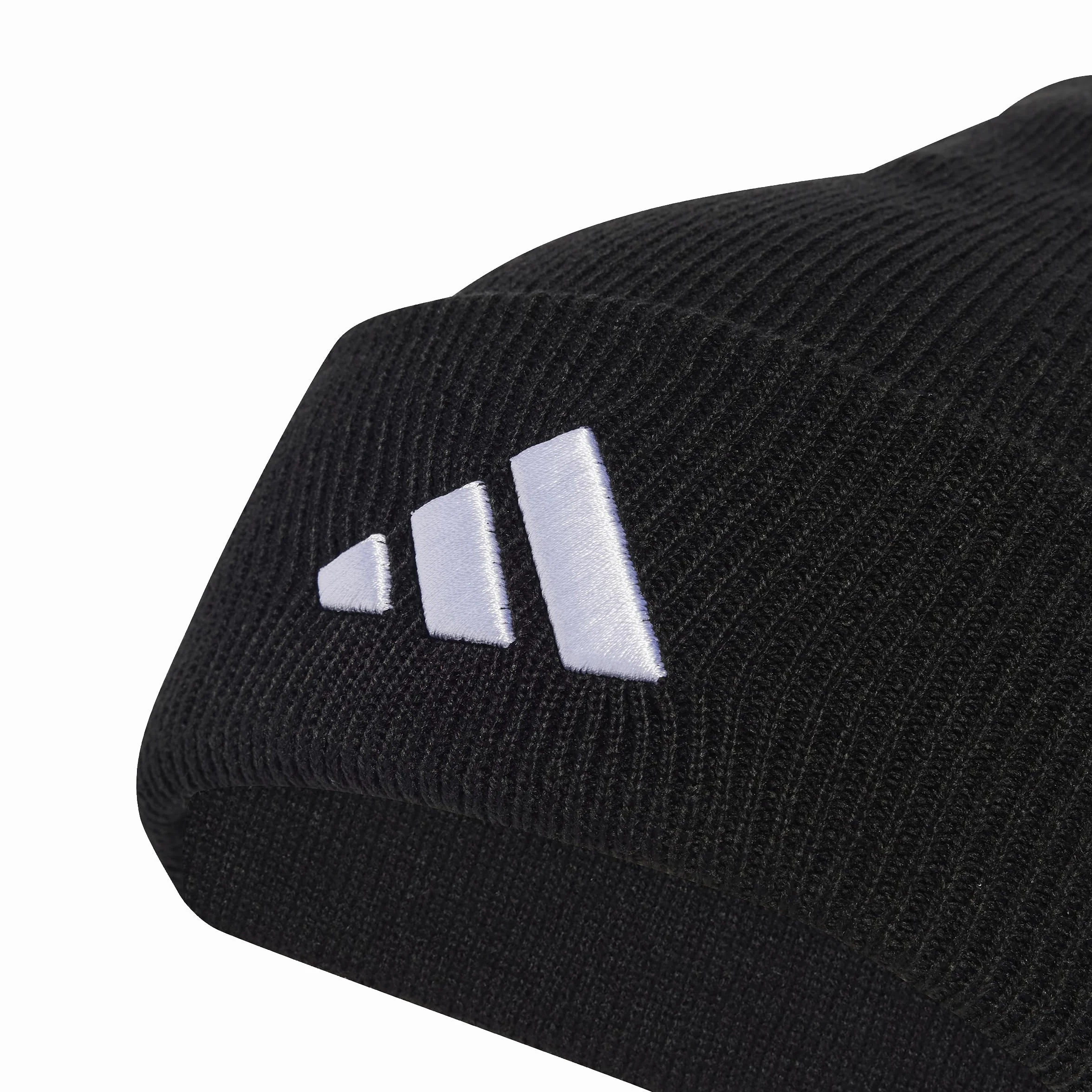 adidas Uniseks New Logo Beanie Cuff Hat, Black/White, XXS-XS