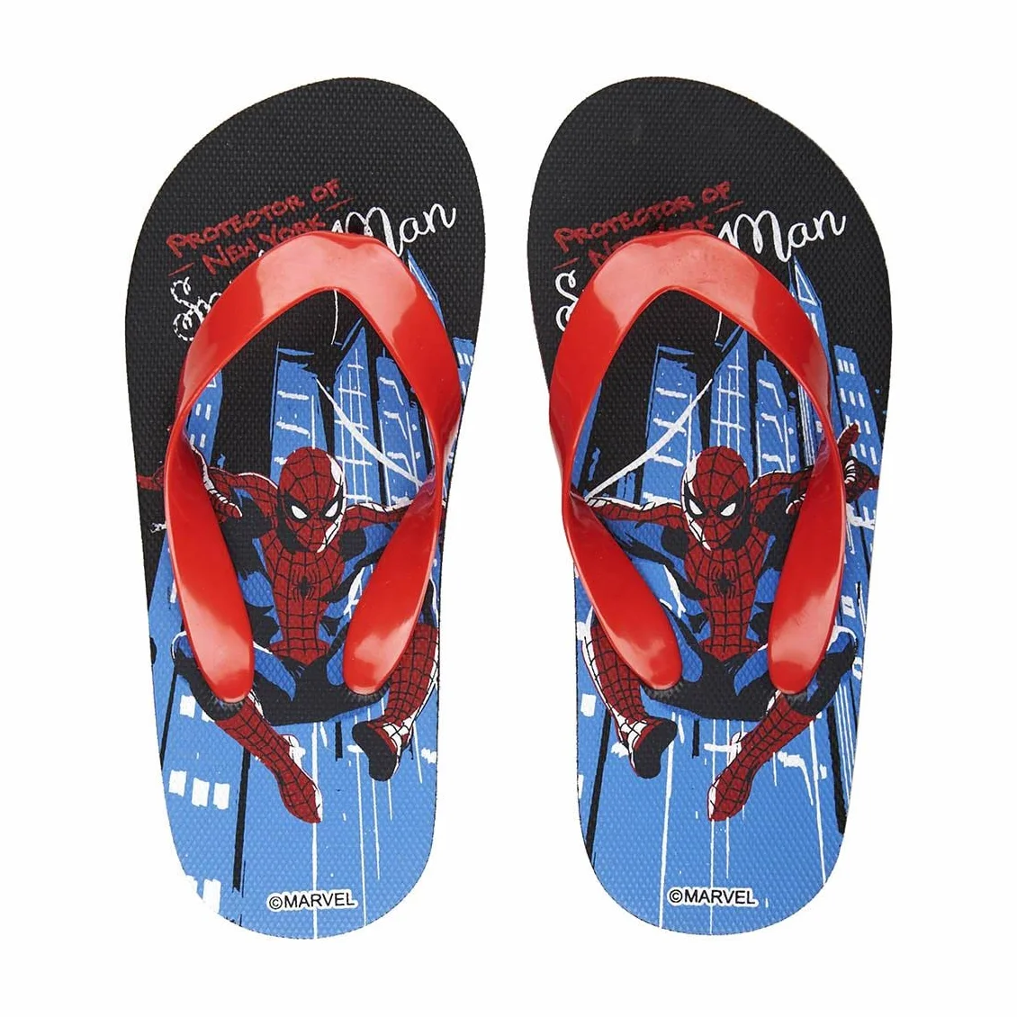 CERDÁ LIFE'S LITTLE MOMENTS, Klapki Spiderman, Niebieski, Czerwony i Czarny, 32 EU, Czerwony i czarny niebieski