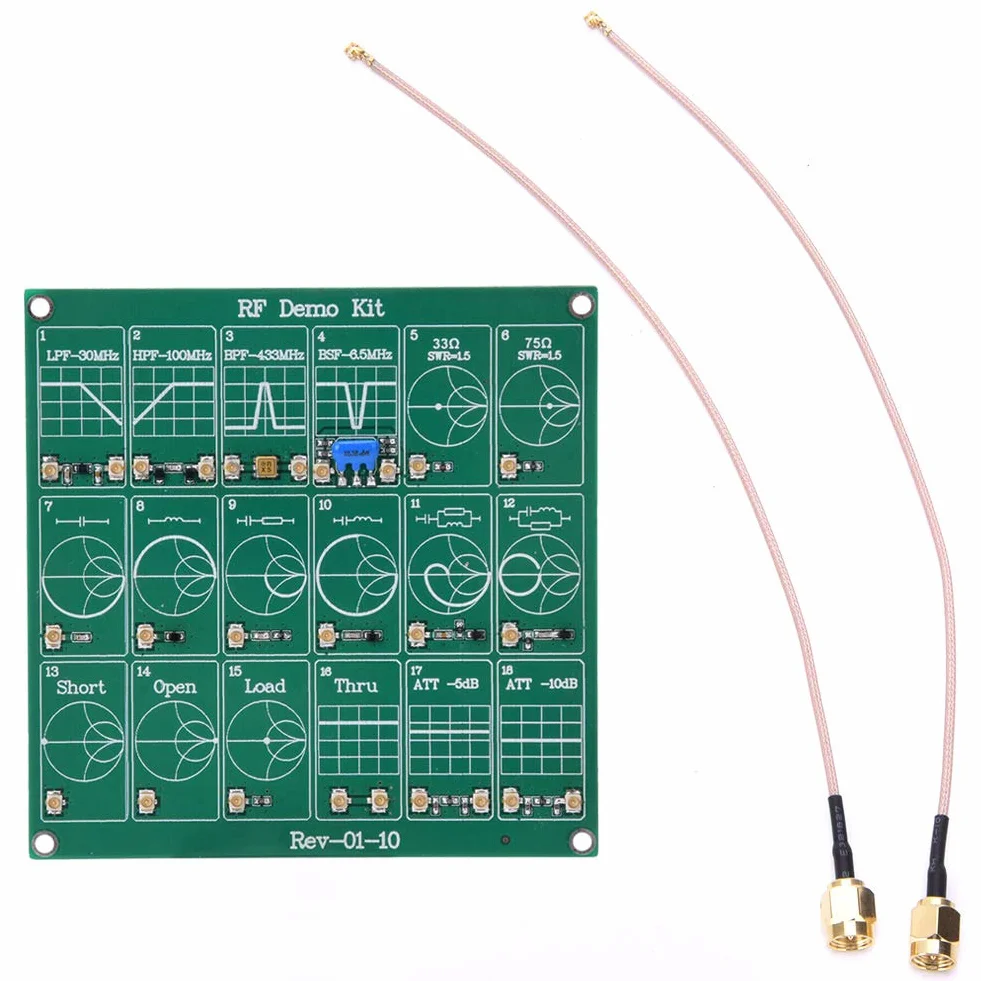 Zestaw Demonstracyjny Rf, Płytka Analizatora Sieci Tłumik Filtra Test Nanovna Moduł Testowy Vna Płyta Wektorowa Rf