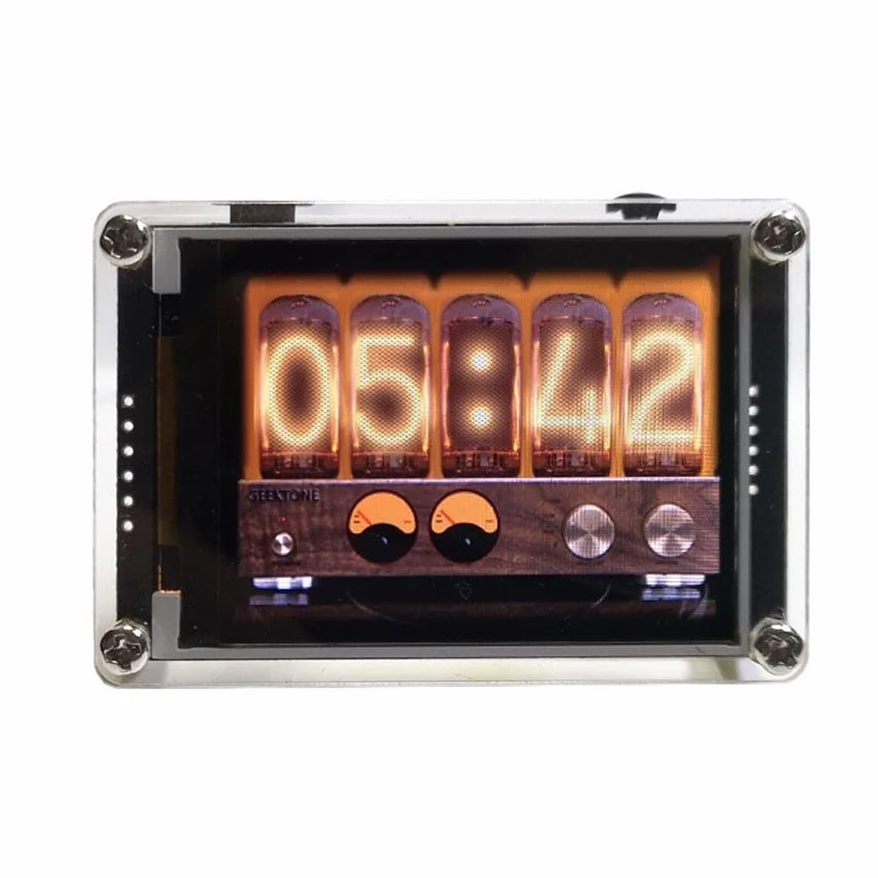 Besttoolifes Analizator widma audio, sterowany głosem, miernik VU, 2,4 cala, rytm HD LCD, kolorowy wyświetlacz symulacyjny, 10 trybów, analizator spektrum audio USB