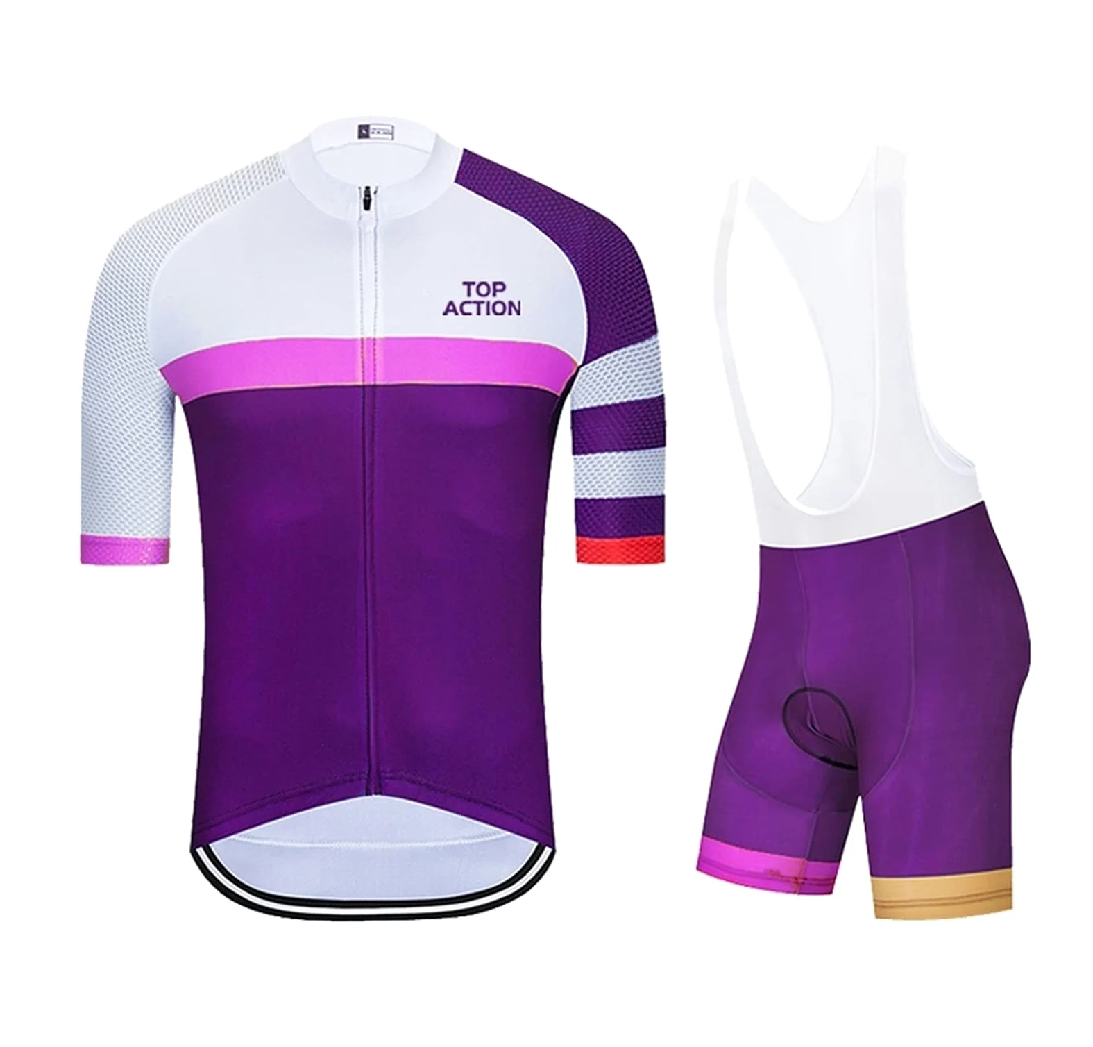 Męska odzież kolarska Męska Jazda na rowerze Jersey Zestaw Krótki Rękaw i Wyściełane 3D Jazda na rowerze Rower BIB Szorty □ Odzież rowerowa Drogowa Oddychająca/Wilgotność Męskie koszulki kolarskie(P