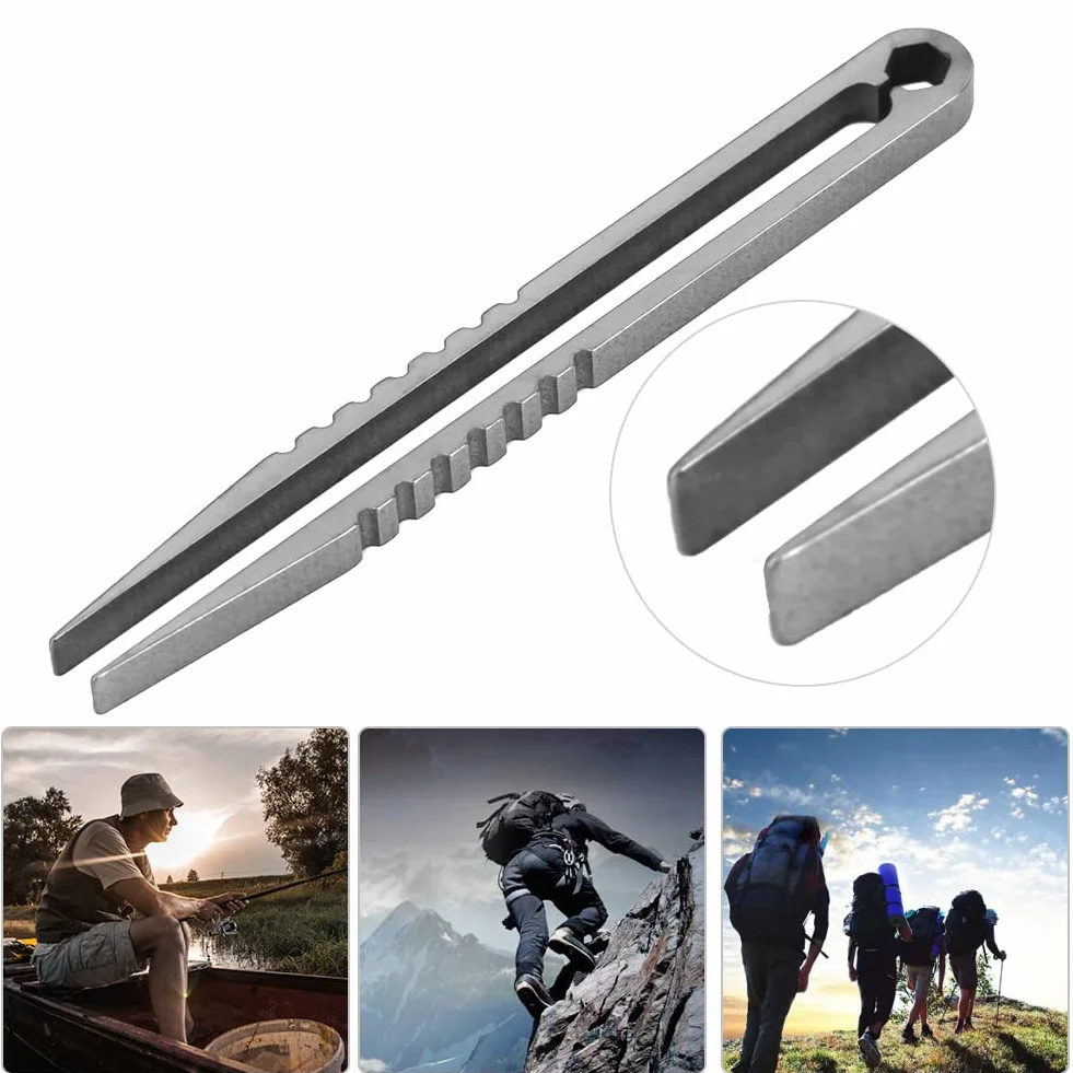 Pinceta EDC, Pinceta ze Stopu Tytanu, Mini Pinceta, Przenośna Pinceta ze Stopu Tytanu EDC Outdoor Camping Travel Mini Tool (Oryginalny kolor)