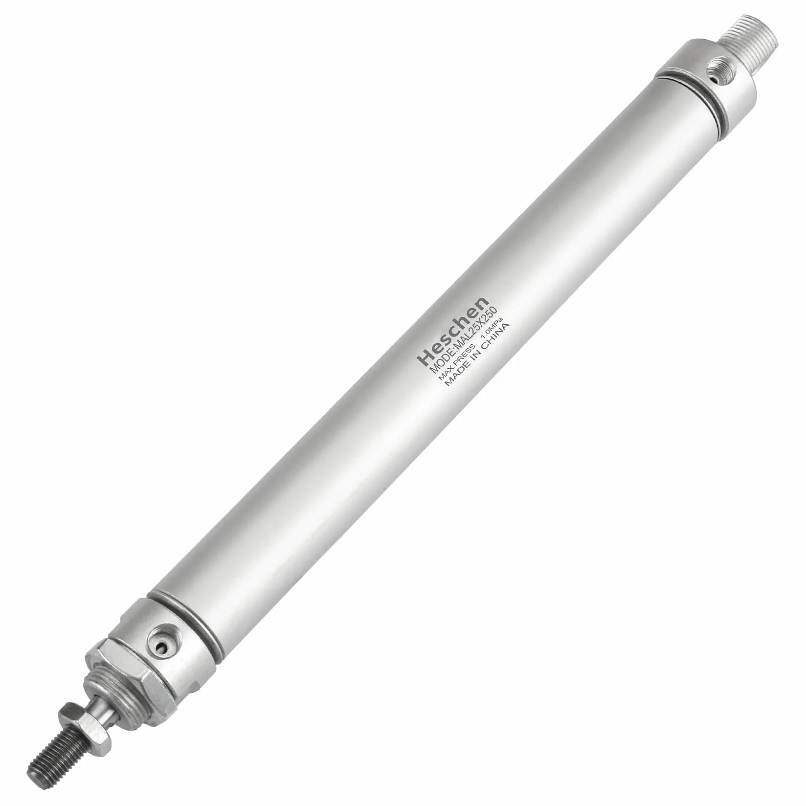Heschen Pneumatyczny smukły cylinder powietrza, MAL 25-250, port PT1/8 cala, otwór 25 mm, skok 250 mm, podwójne działanie