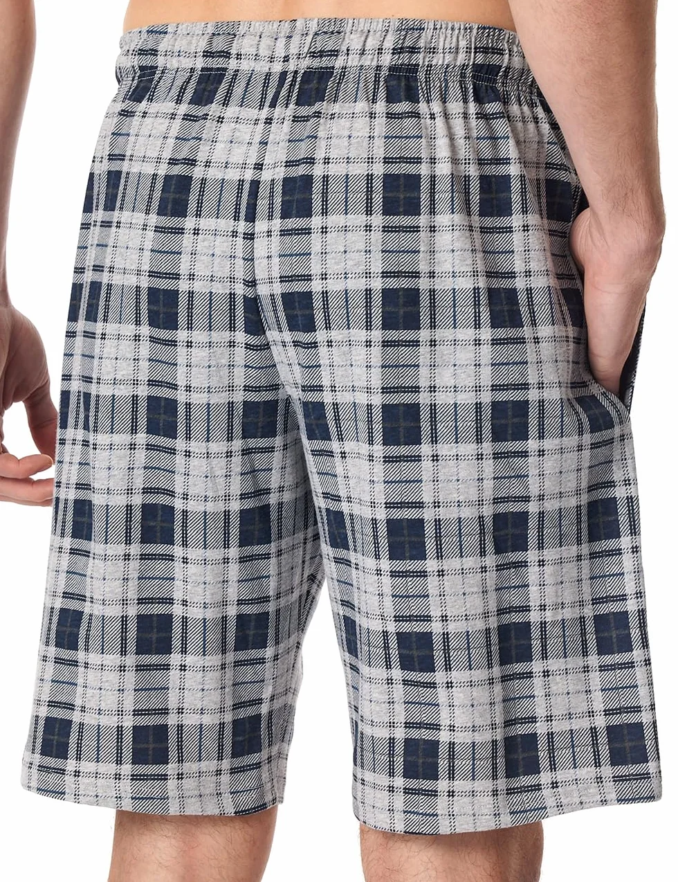 Schiesser Dolna część od piżamy Mężczyźni Schiesser Herren Schlafhose Kurz Bermuda Web - Mix + Relax - Organic Cotton