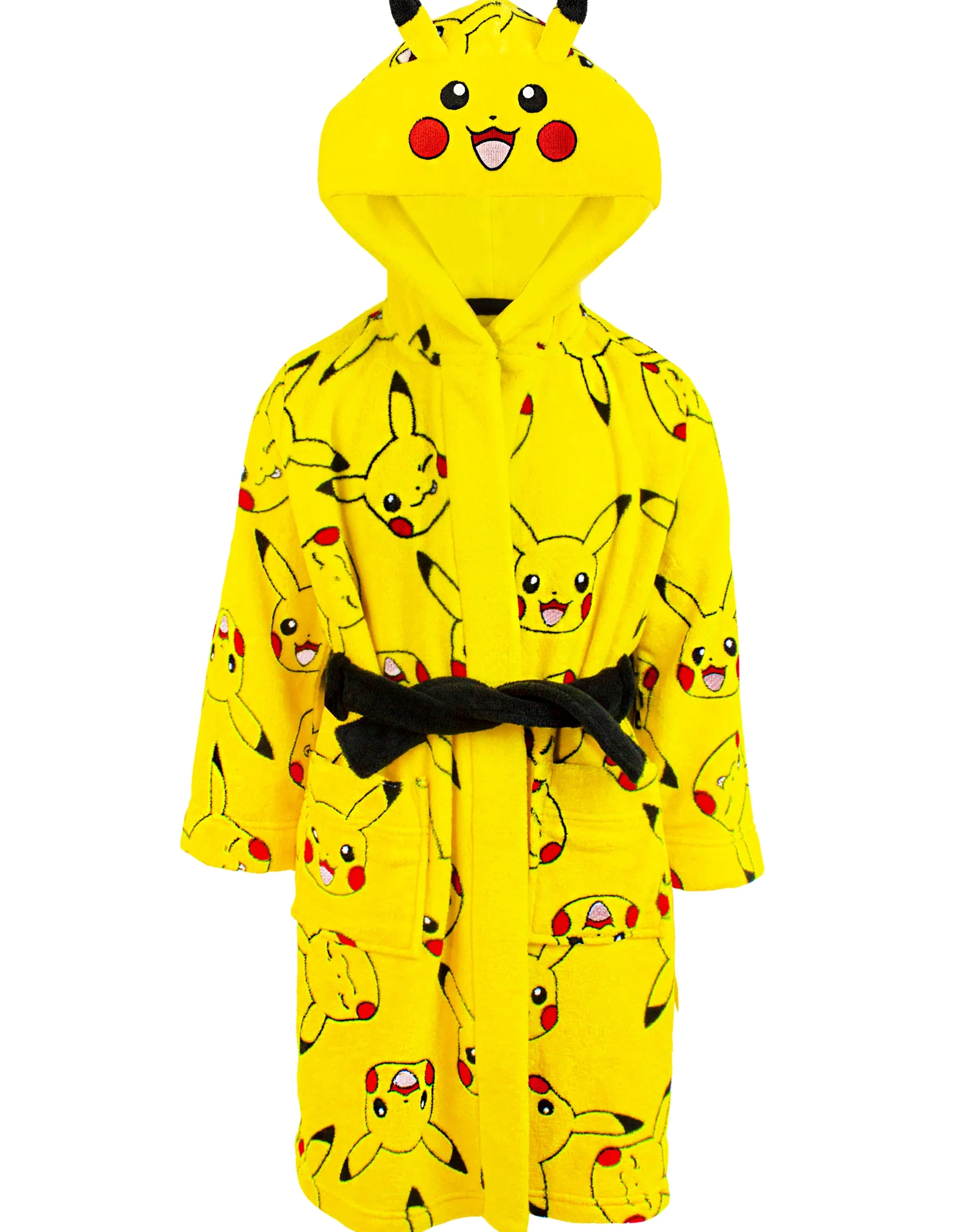 Pokemon Płaszcz kąpielowy Pikachu twarz żółty torba dziecięca szlafrok kąpielowy