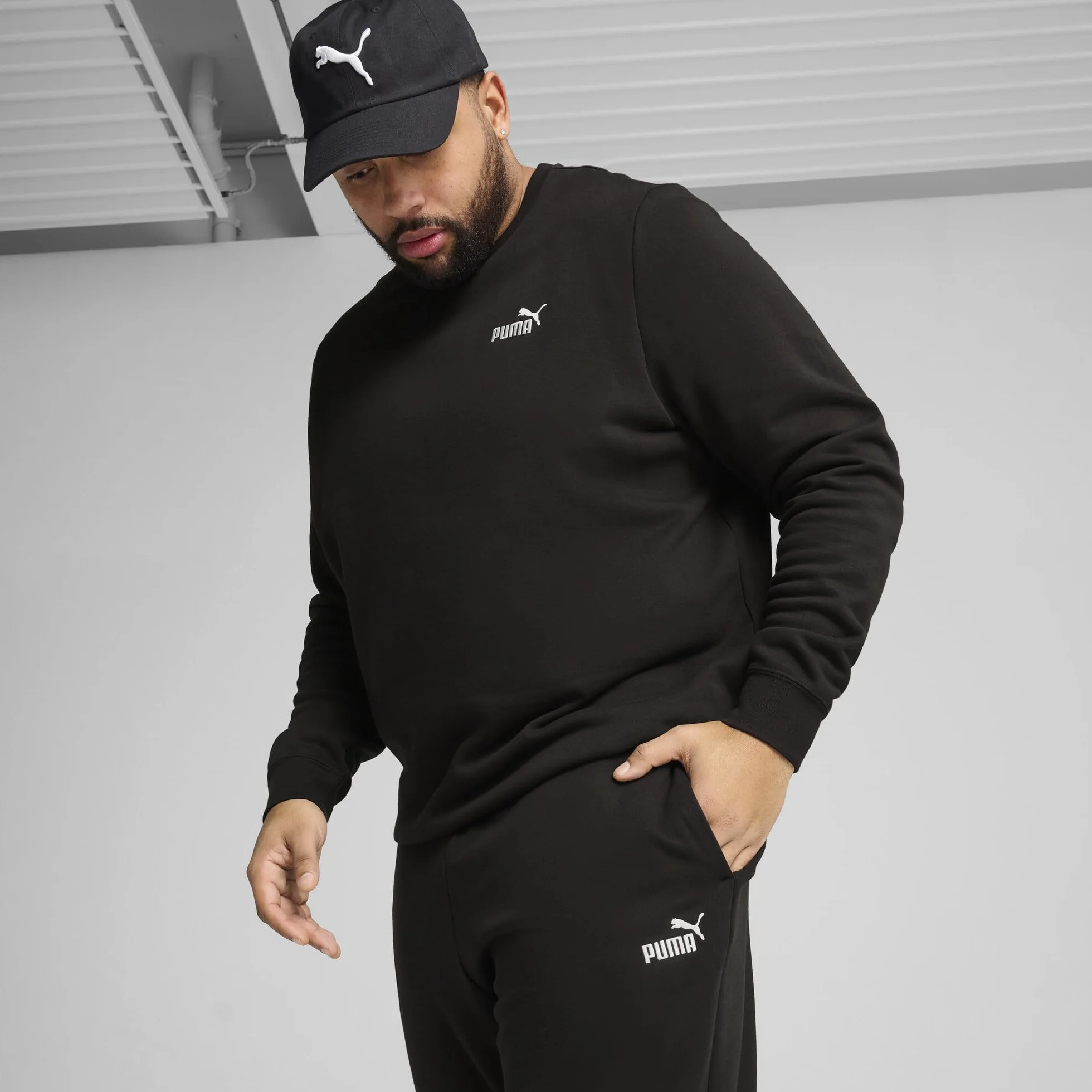 PUMA Ess No. 1 Logo Sweatpants Fl Cl - Spodnie z dzianiny Mężczyźni