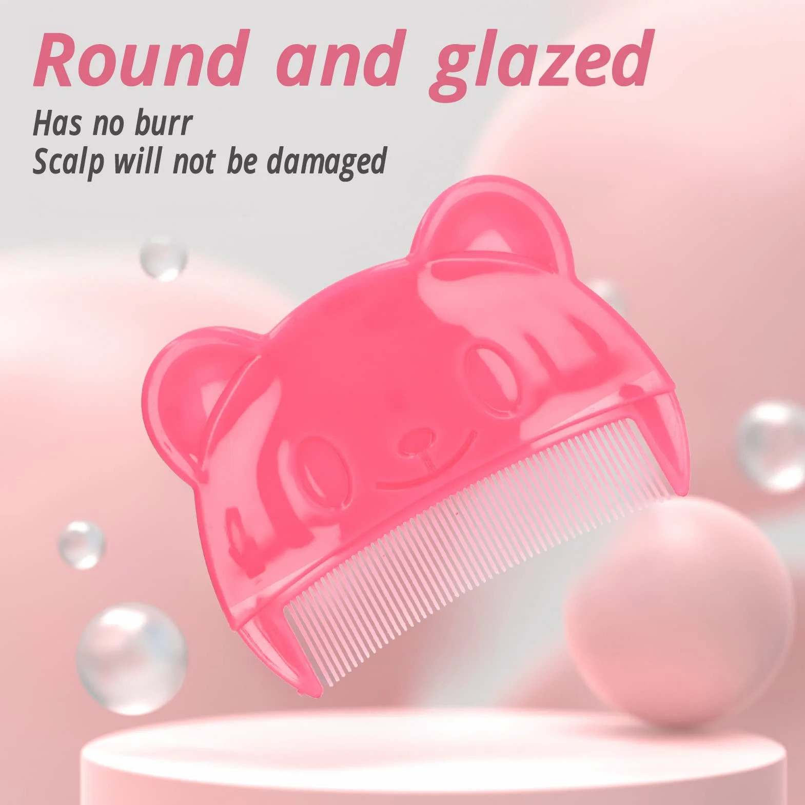 Cradle Cap Brush and Comb, Baby Bath Silicone Brush, Miękka Szczotka Sensoryczna Grzebień do Włosów dla Dzieci z Miękkim Silikonowym Włosiem Pomaga Delikatnie Masuj Skórę Głowy(Czerwony)