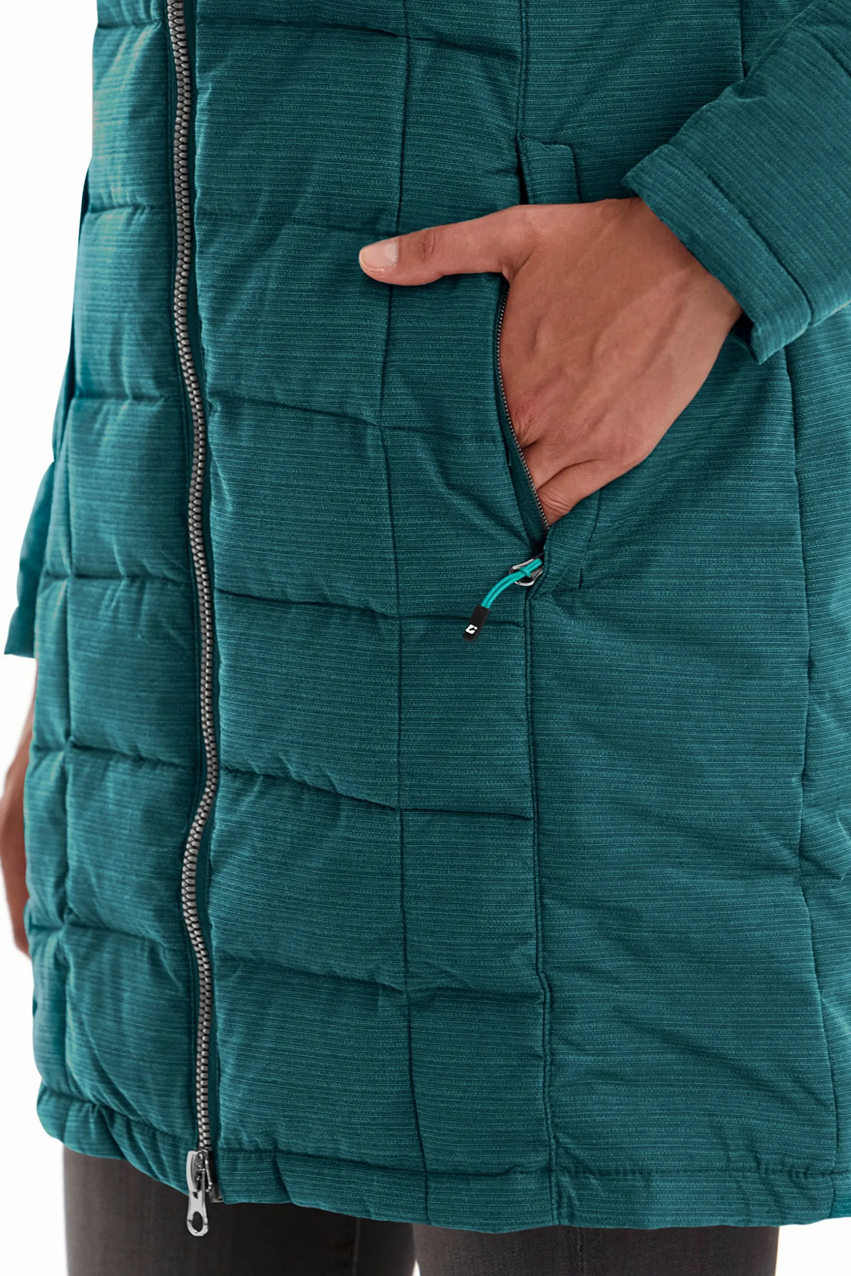 Killtec Parka o wyglądzie puchu z odpinanym kapturem Kobiety Skane Wmn Quilted Prk