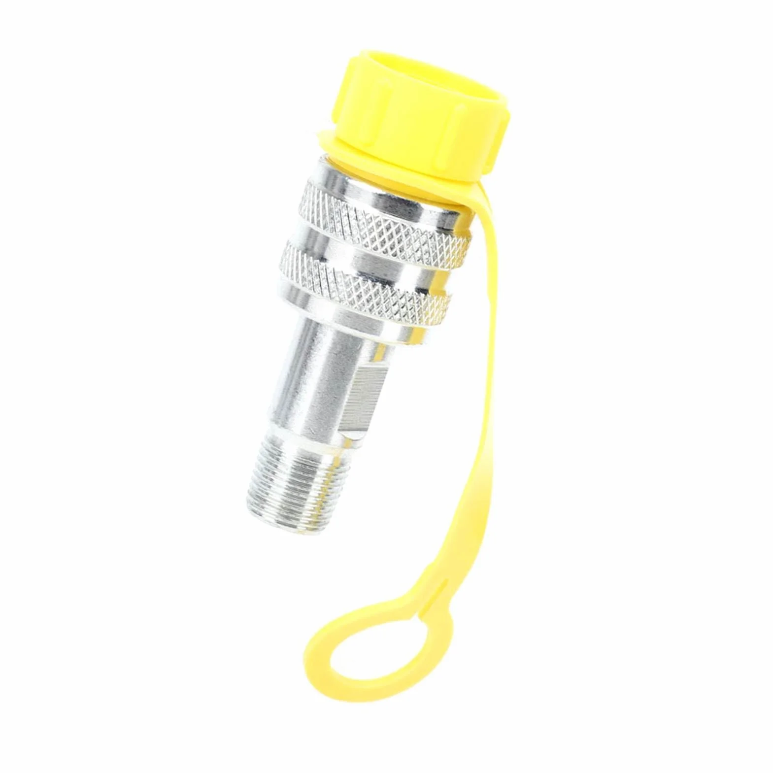 Szybkozłączki Hydrauliczne Gwint Zg 3/8 - Zestaw Sprzęgieł Męskich i Żeńskich dla Systemów Hydraulicznych, Szybkie Łączenie, Kolor Żółty