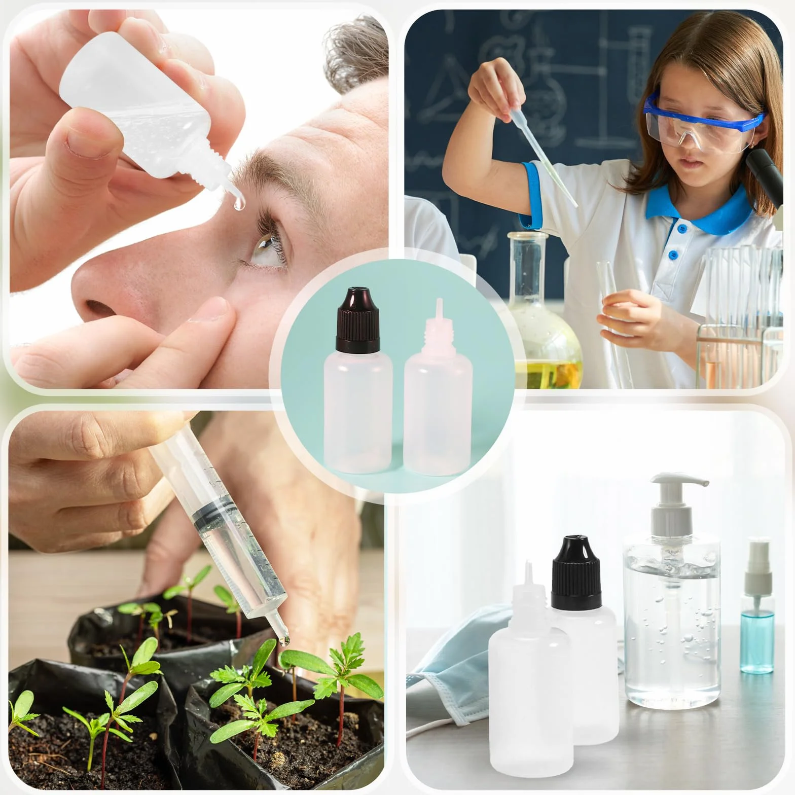20 sztuk butelek z kroplomierzem, butelka podróżna z pipetą transferową, tworzywo sztuczne, (30 ml)